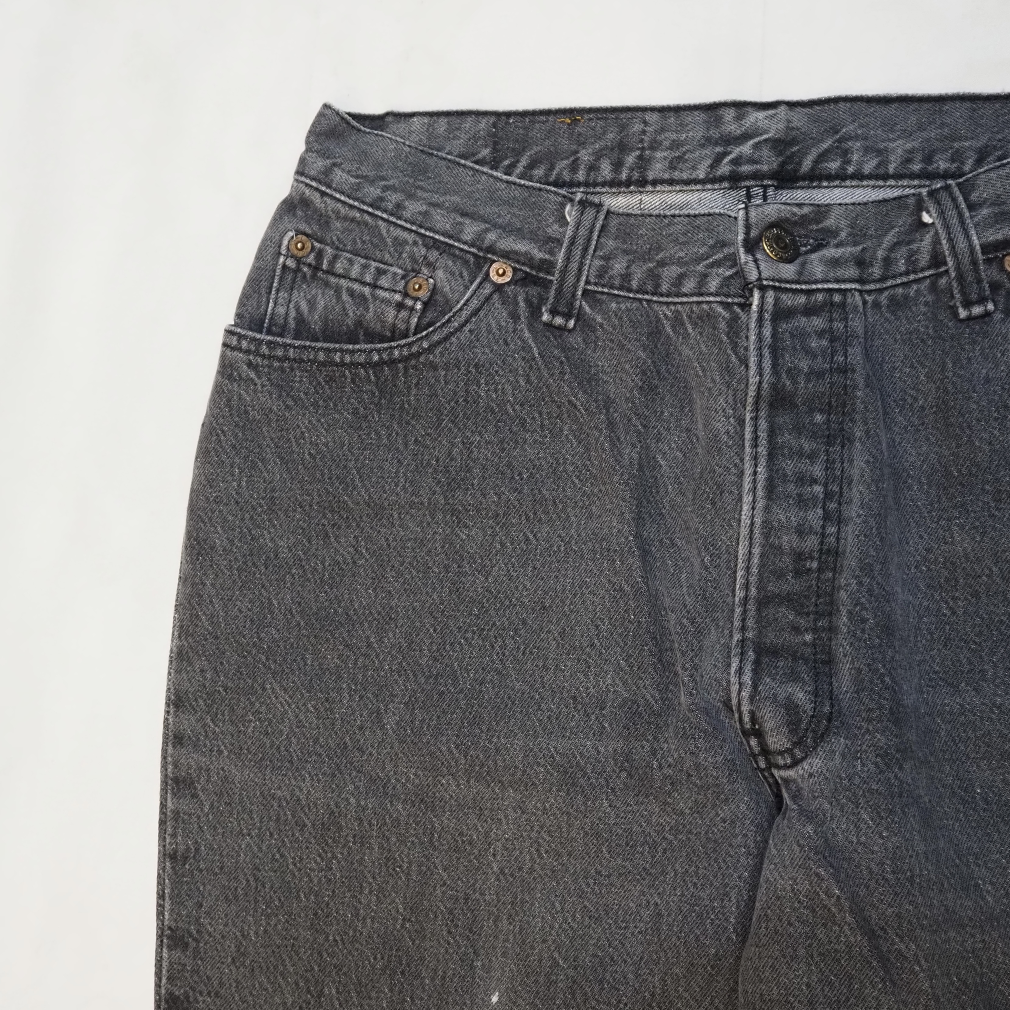 80’s Levi’s 501-6158 Black Denim 先染め 31×30 の画像 3