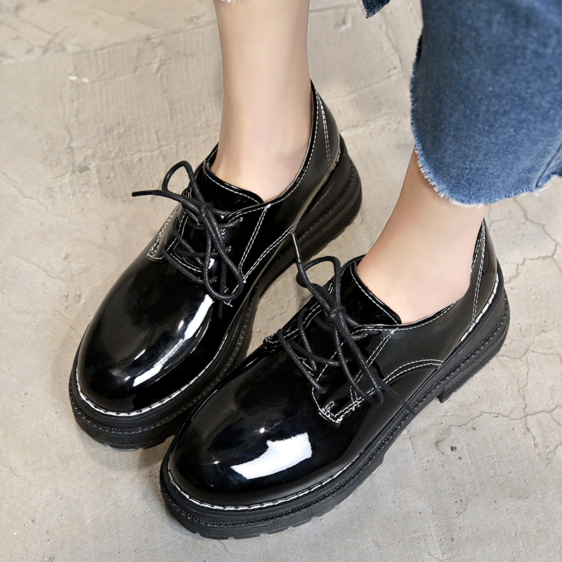 レディース ローファー 厚底 エナメルシューズ レースアップシューズ 大人 カジュアル 秋冬 Manajily オルチャン 韓国 プチプラレディース ファッション