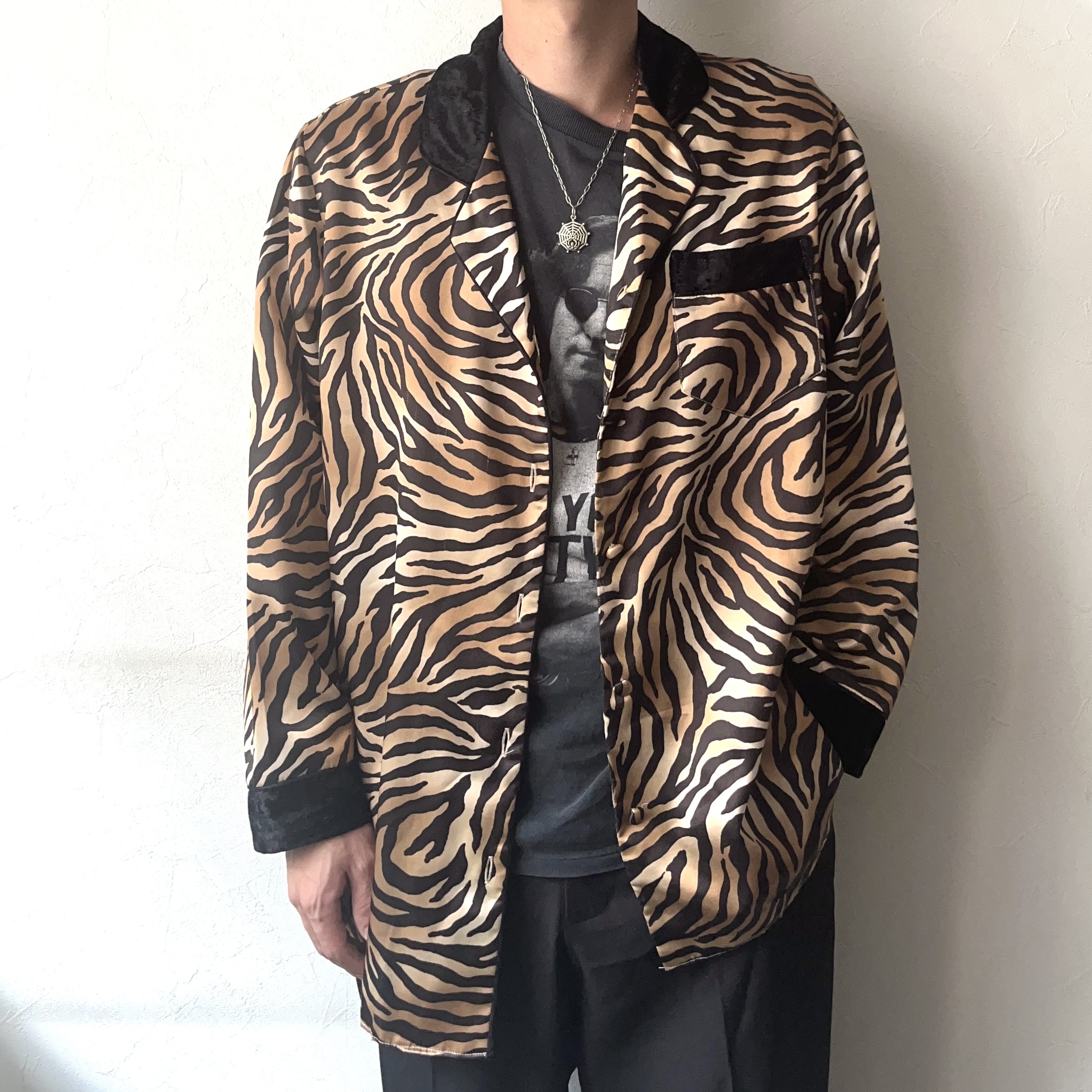 Vintage 80〜90's【Amanda Stewart】Tiger Pajama Shirt の画像 3