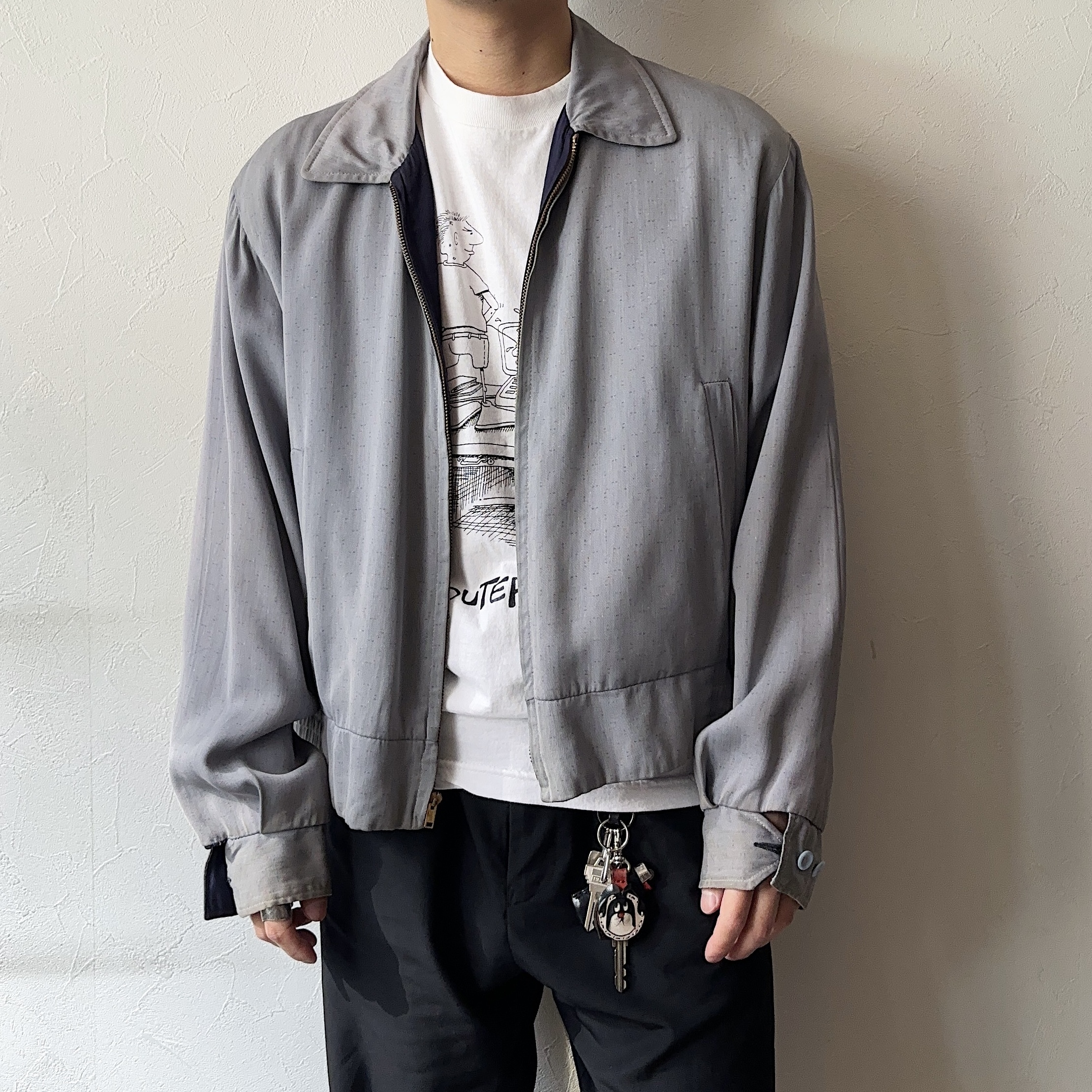 Vintage 50's Reversible Rayon Gabardine Jacket の画像 8