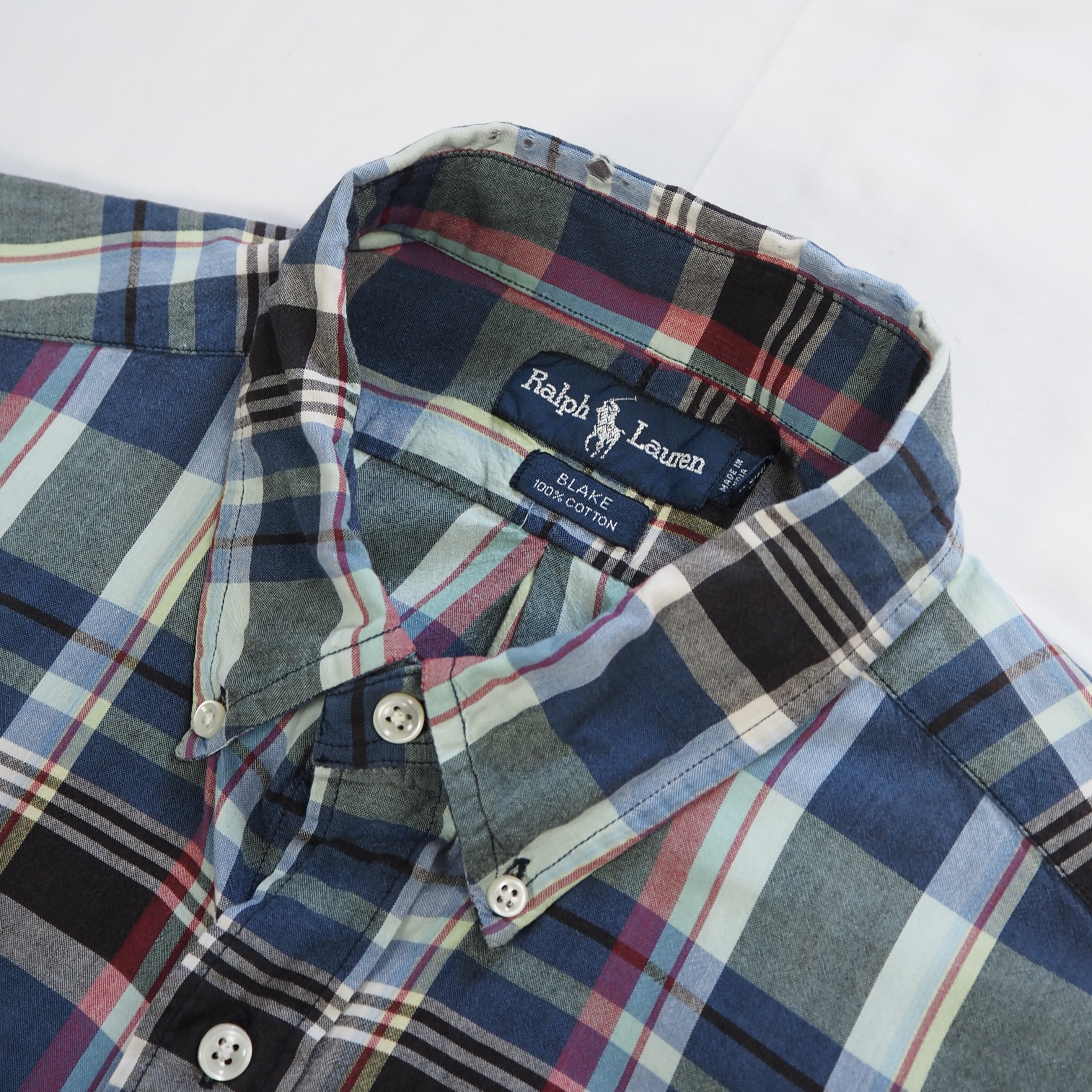 90’s Ralph Lauren Blake 半袖シャツ コットン XL の画像 3