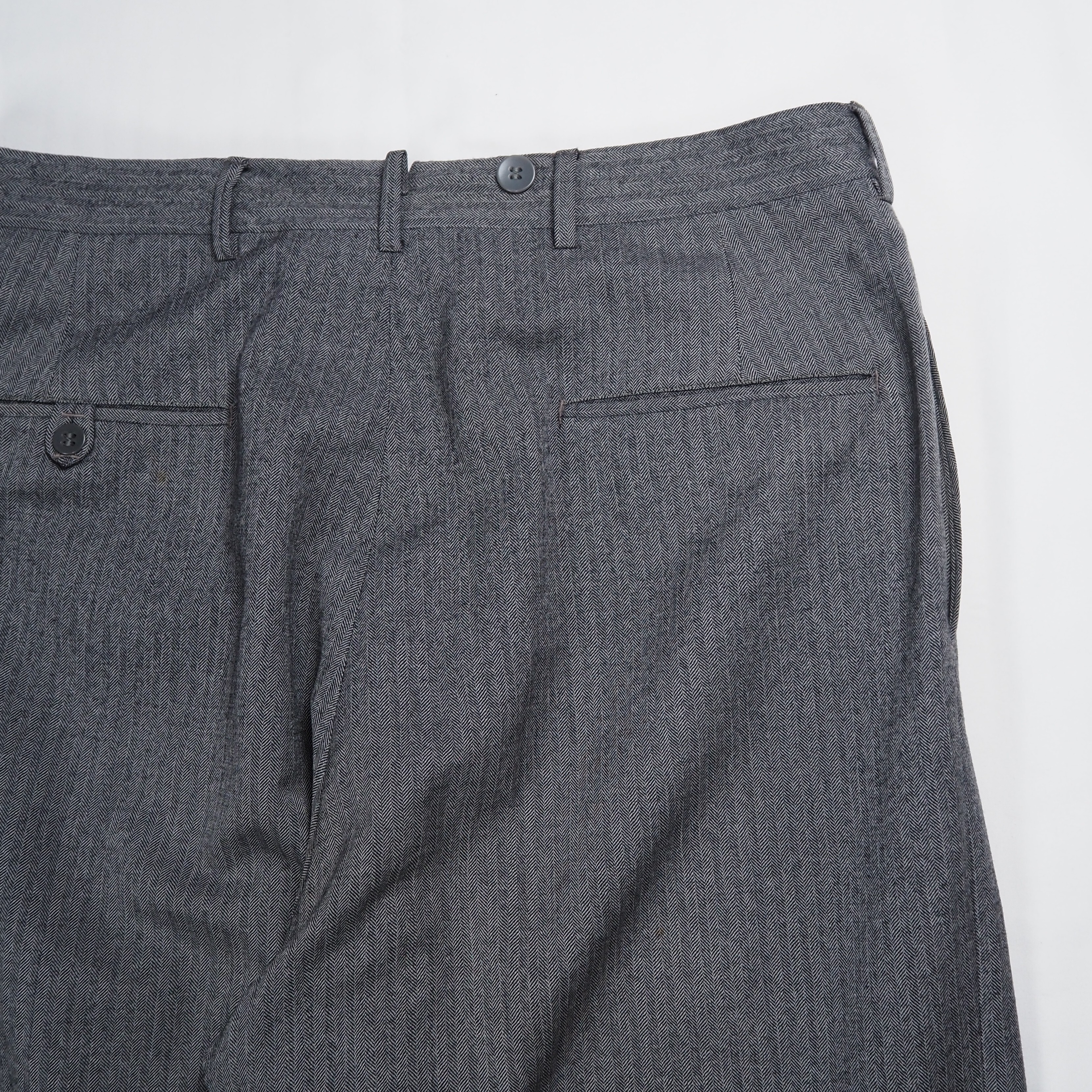 【9/23 20:00入荷】50's ウールスラックス グレー タロンジップ ノータック の画像 13