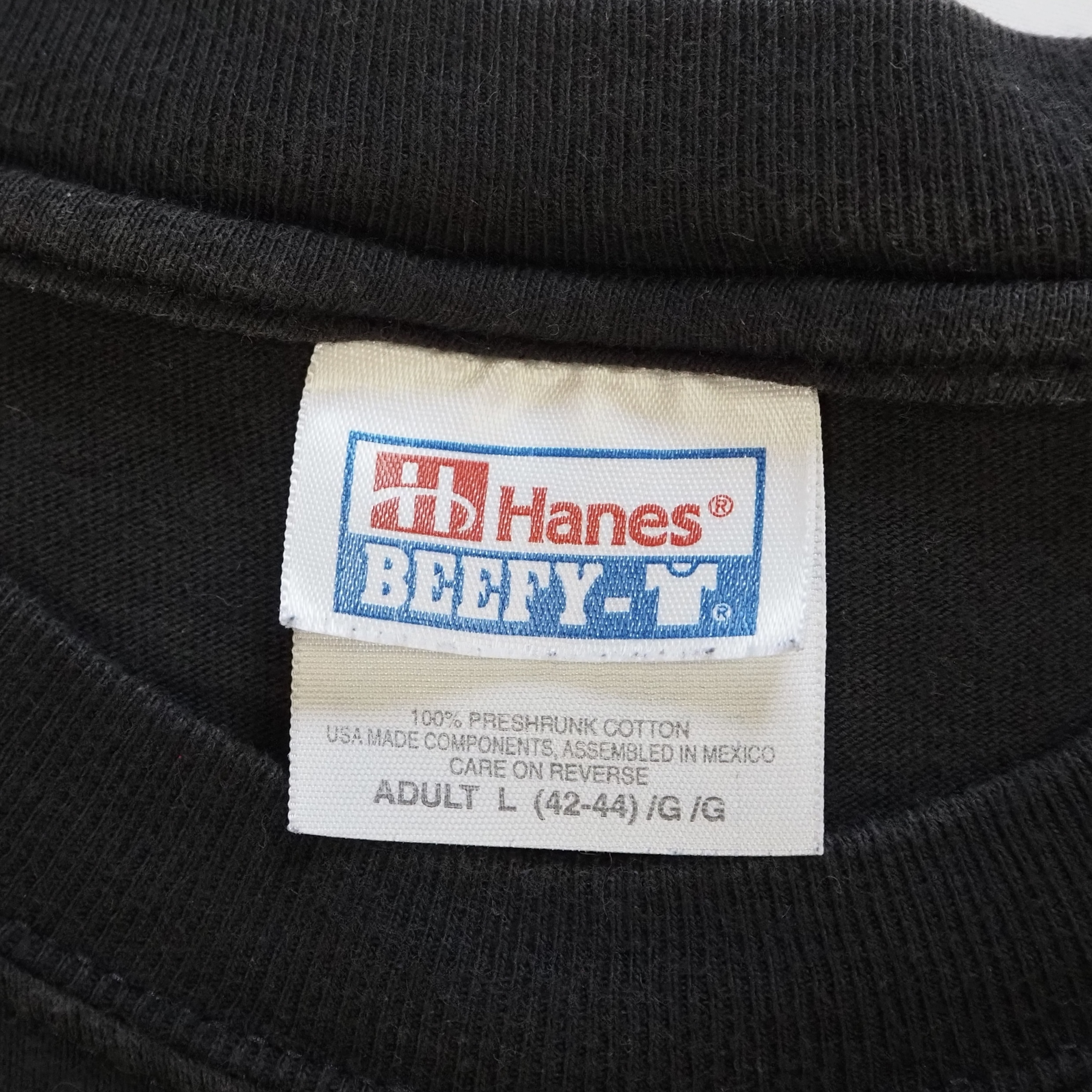 90’s-00’s Hanes スカル 発泡プリント ロンT Lサイズ の画像 9