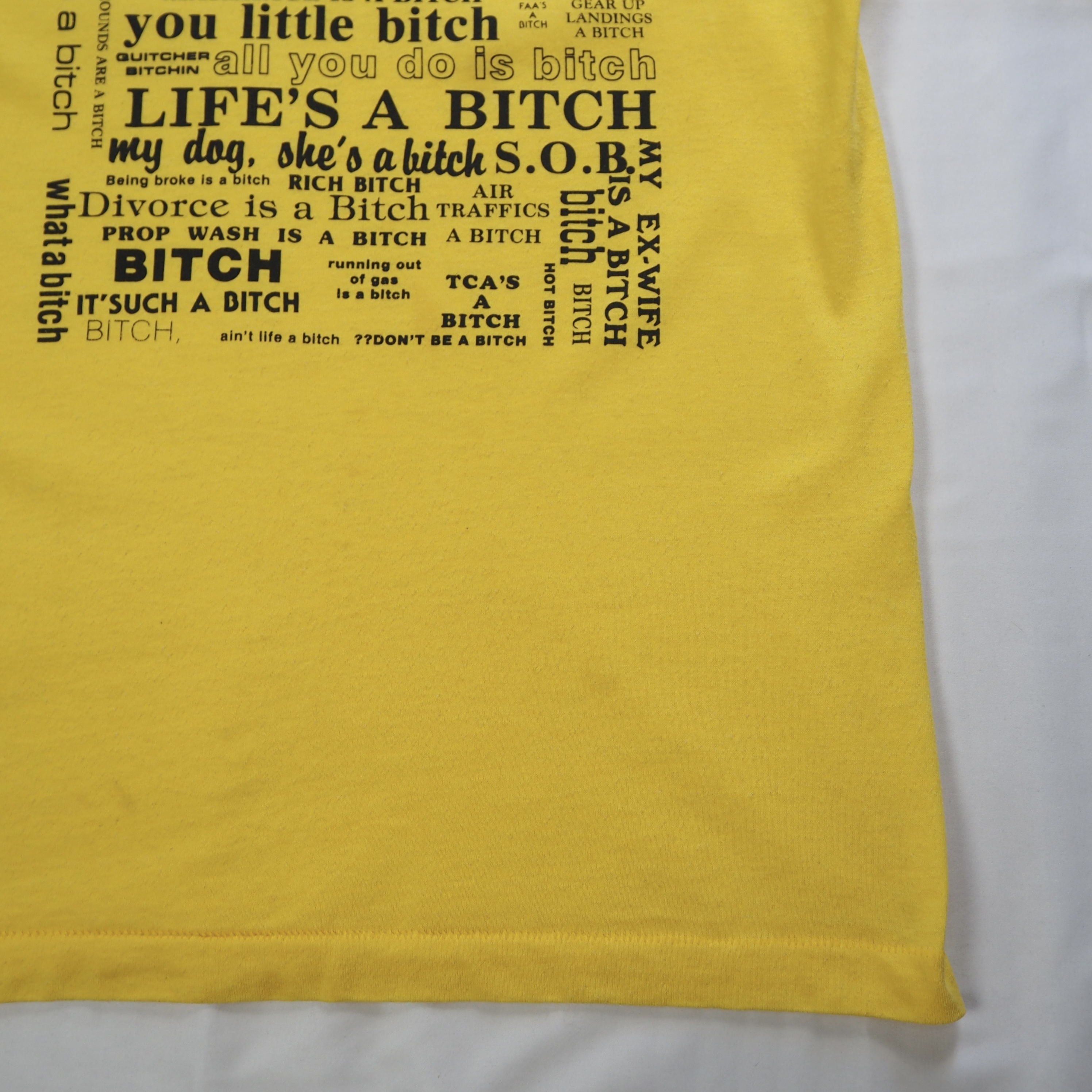 90’s スクリーンスターズ ビッチTシャツ イエロー Mサイズ の画像 7
