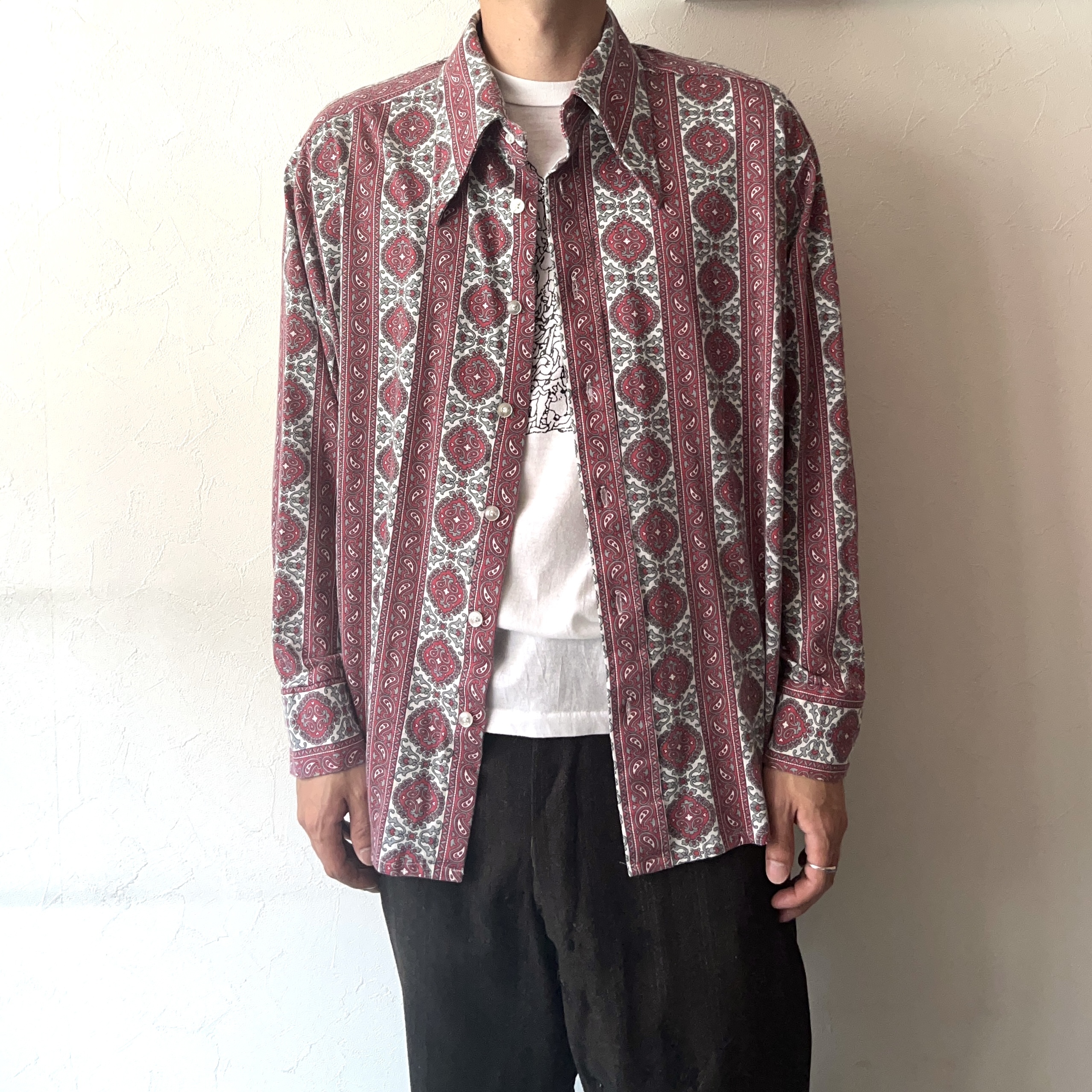 Vintage 70's【Sears KINGS ROAD】Patterned Shirt の画像 3