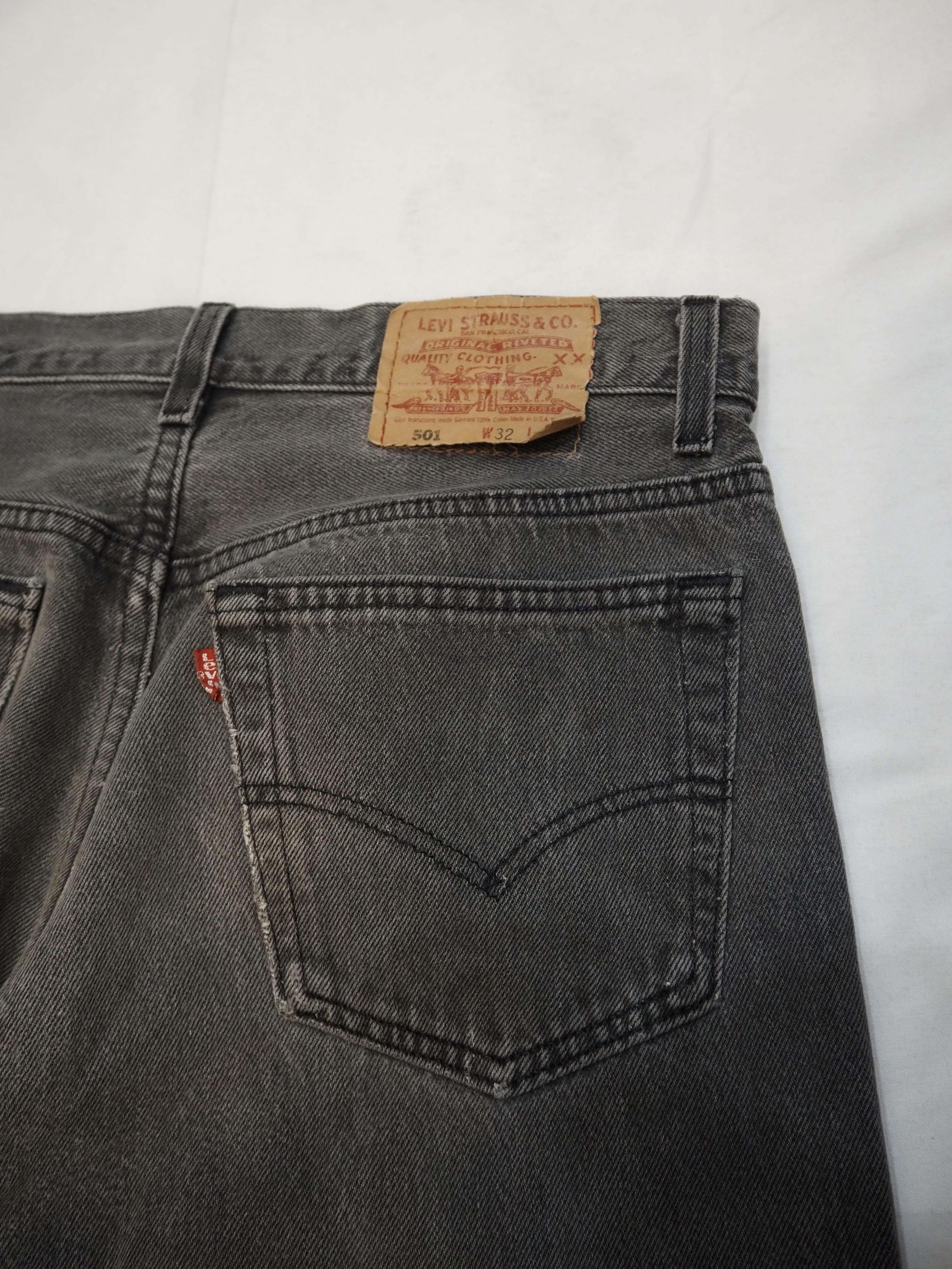 90’s Levi’s 501 Black Denim 32×28 US製 の画像 18