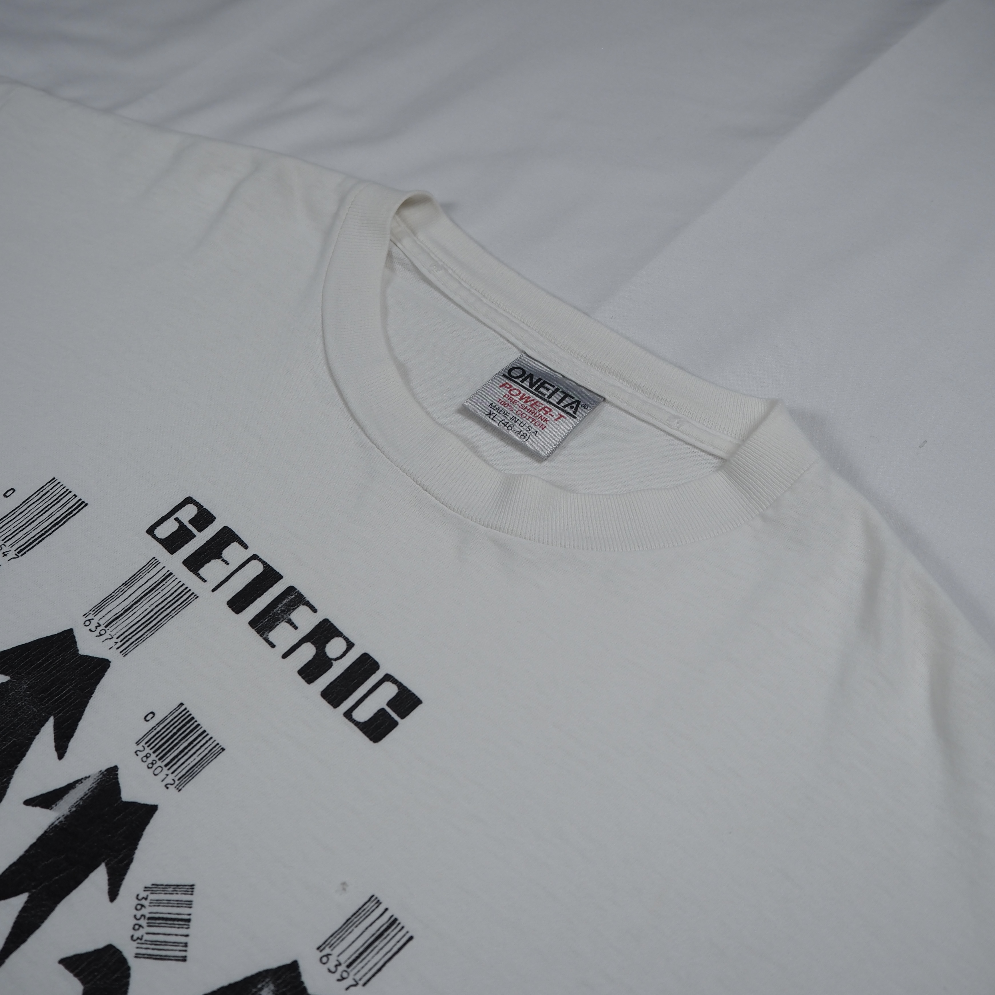 90’s ONEITA バーコードファミリー Tシャツ XL の画像 8