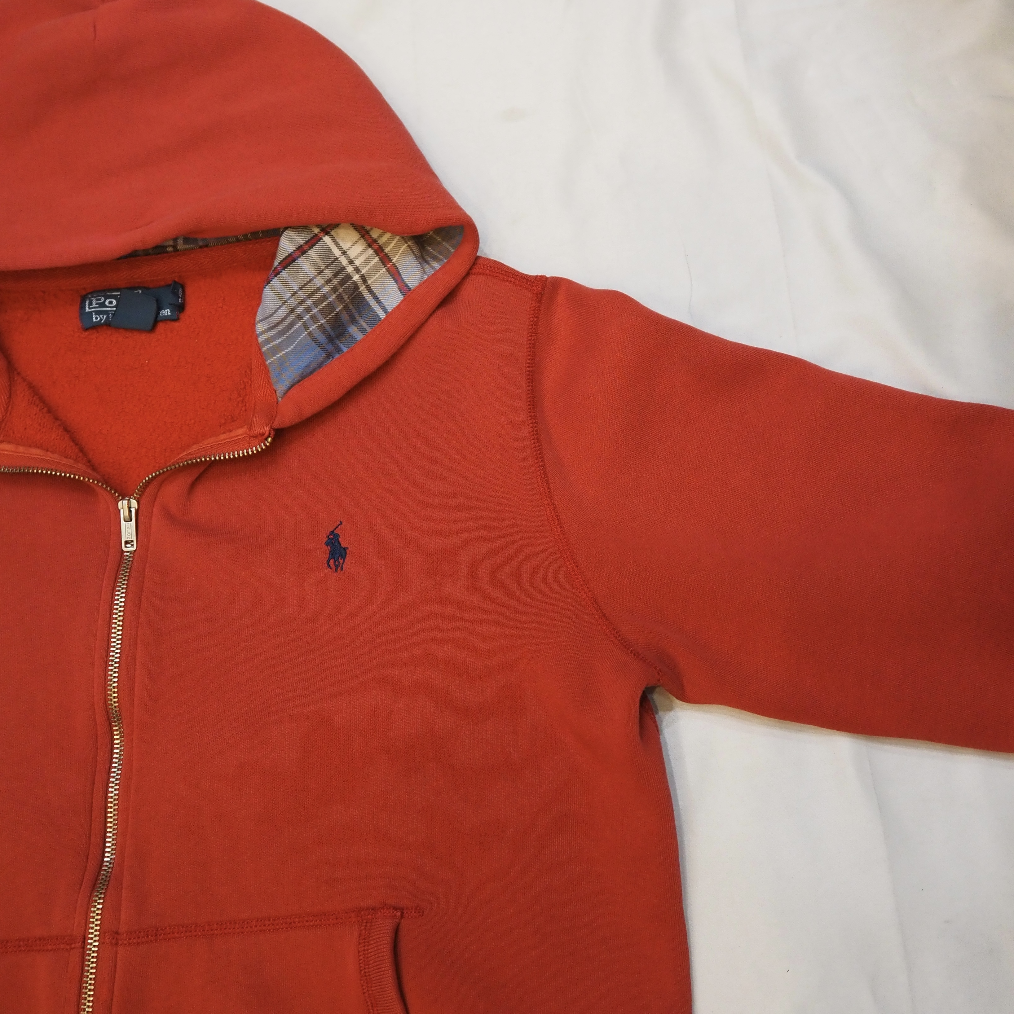 90’s Ralph Lauren ジップフーディ XL レッド の画像 3