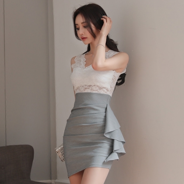 レース フリル ビスチェ風 切り替えワンピ ワンピース タイトスカート 大人セクシー 大きいサイズ Manajily オルチャン 韓国 プチプラレディースファッション レース フリル ビスチェ風 切り替えワンピ ワンピース タイトスカート 大人セクシー 大きいサイズ Manajily オルチャン 韓国 プチプラレディースファッション