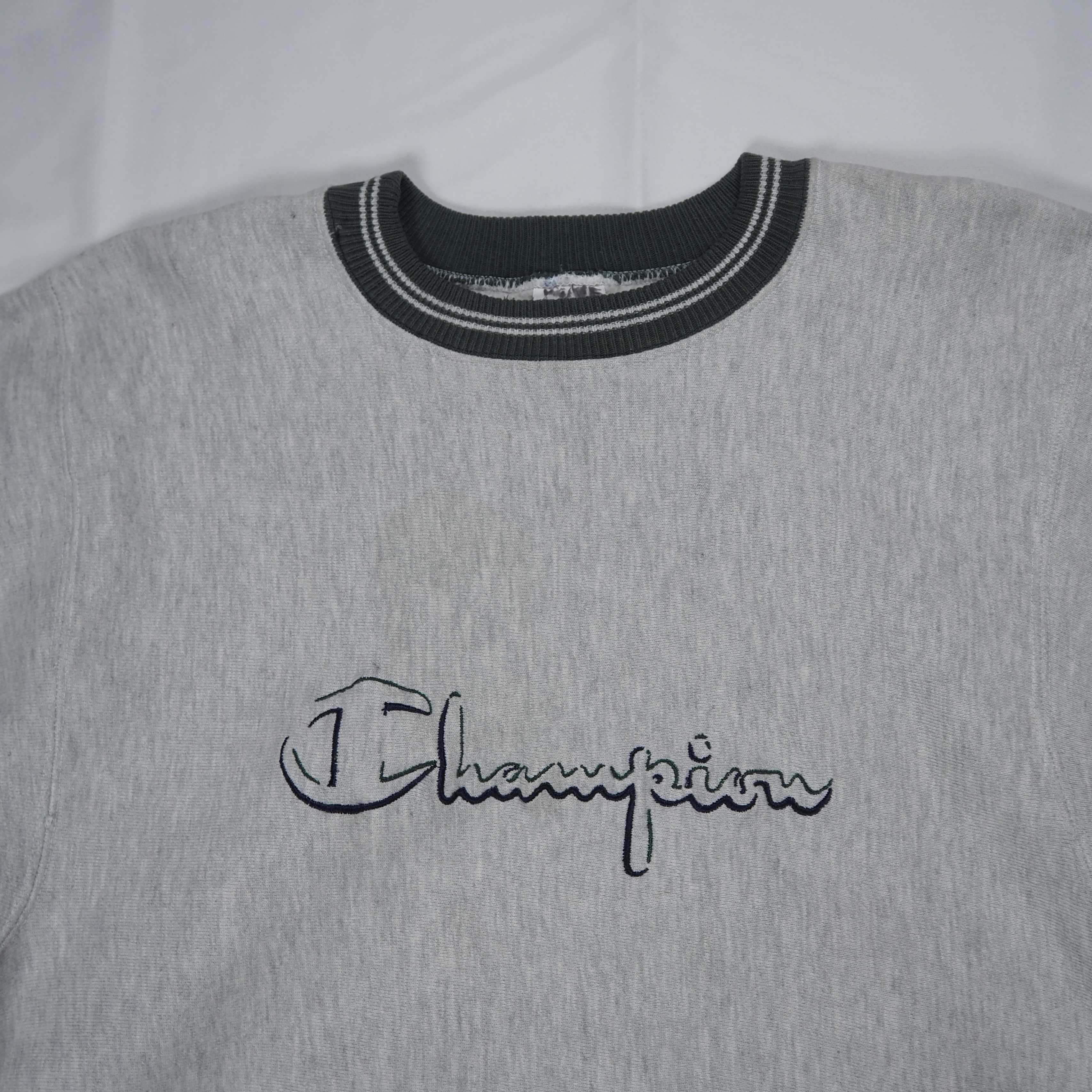 90’s Champion R.W. クルーネック リブライン XL の画像 8