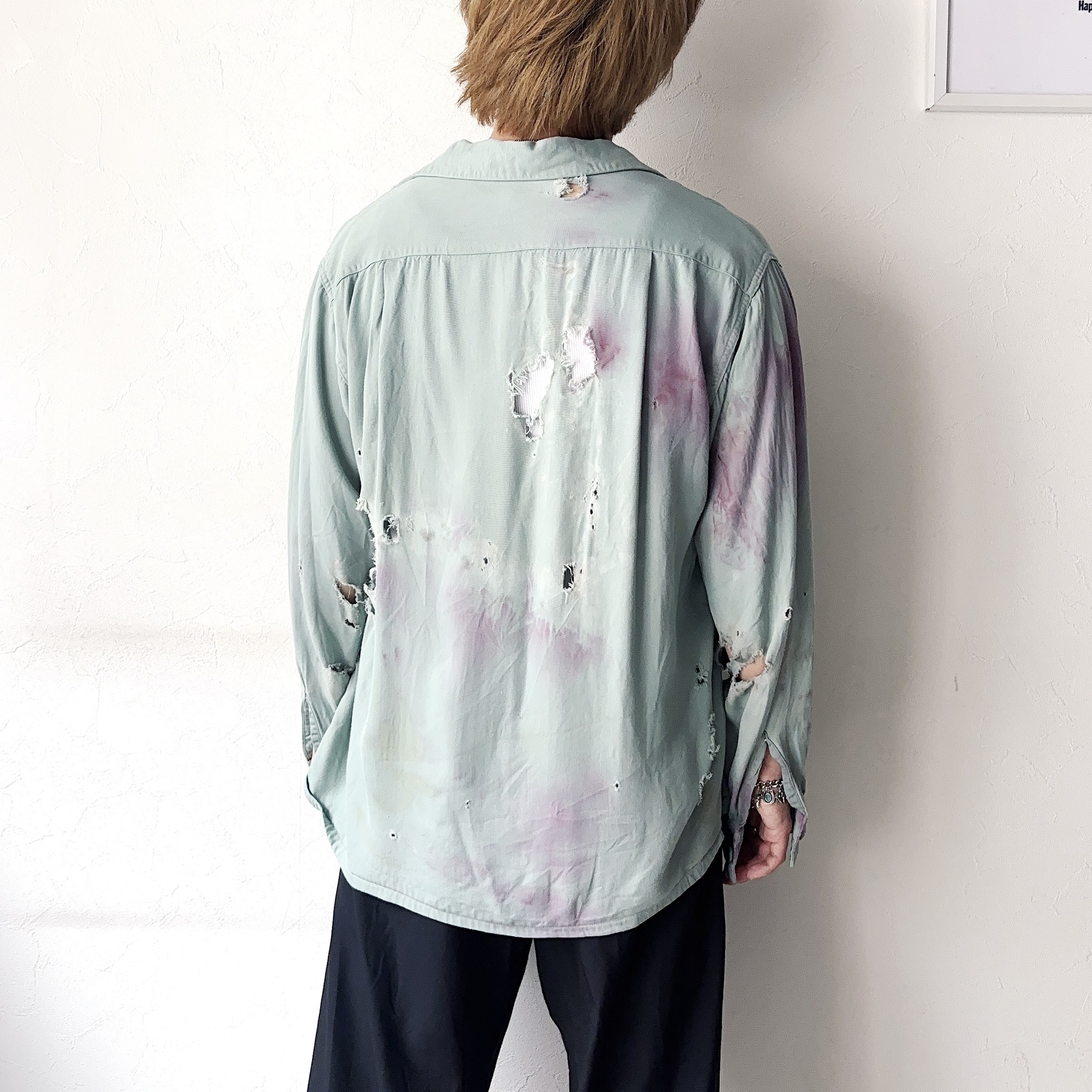 Vintage 50's【TOWNCRAFT】Grunge Rayon Open Collar Shirt の画像 4
