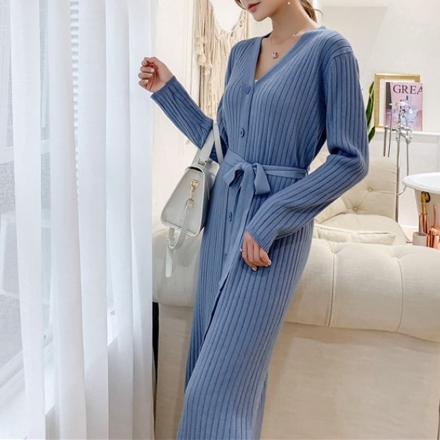 0 Suka0018様ご紹介アイテム 2wayニットロングカーディガン Vネックワンピース Centifoliaf センチフォリア