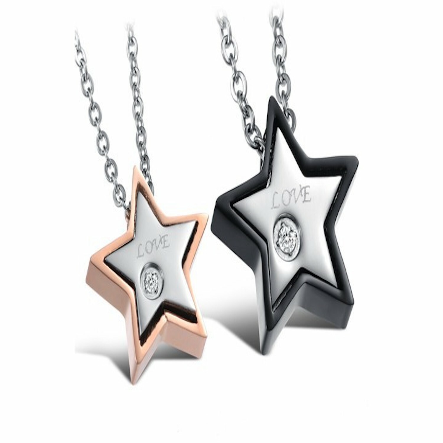 正規品 ペアアクセサリー工房 2個セット ペアルック ペアネックレス 刻印 星形 スター Love ブラック ゴールド メンズ レディース2点セット ジュエリーポーチ付き お揃いのネックレスやブレスレットなどおしゃれなペア専門店 Peaceya 正規品 ペアアクセサリー工房 2個セット ペアルック ペアネックレス 刻印 星形 スター Love ブラック ゴールド メンズ レディース2点セット ジュエリーポーチ付き お揃いのネックレスやブレスレットなどおしゃれなペア専門店 Peaceya