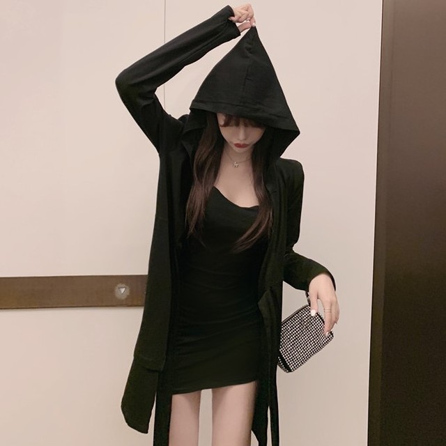 レディースファッション セットアップ パーカー カーディガン ミニワンピース ノースリーブワンピース シンプル カジュアル 春コーデ 新作 2点セット More Lluze モア ルーゼ