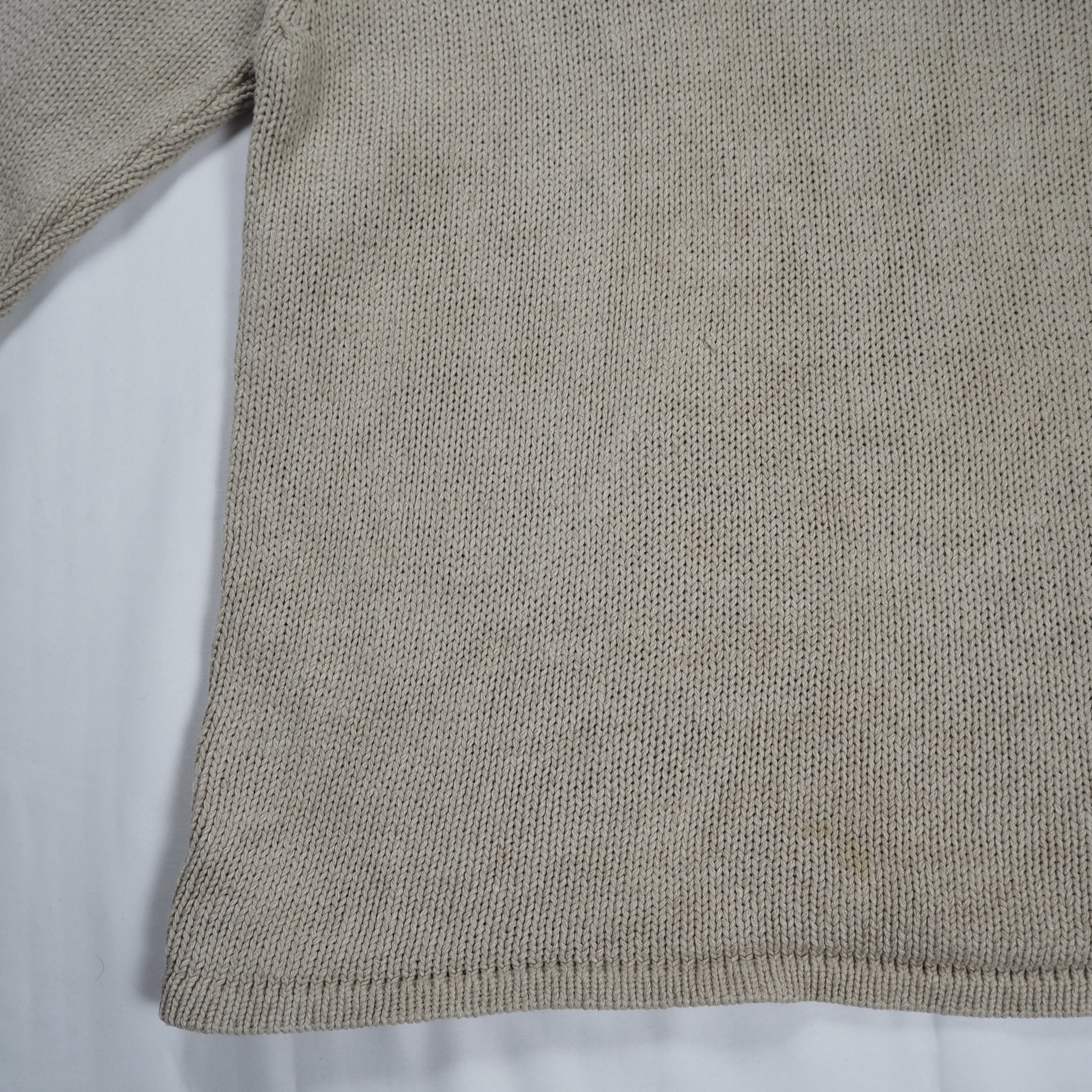 90’s J.Crew ロールネックニット コットンリネン Mサイズ の画像 4