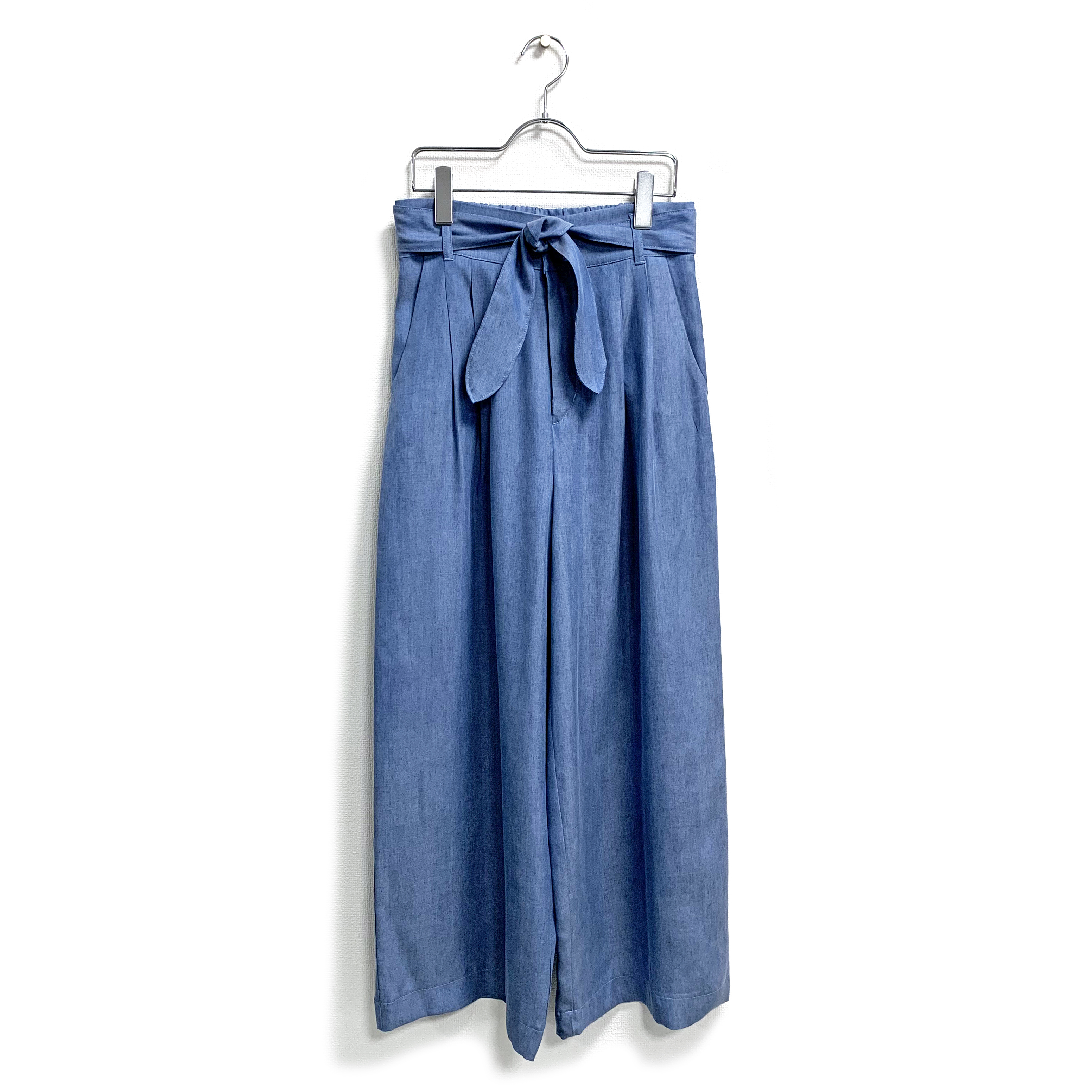 テンセルデニム リボン付き2タックワイドパンツ Half Past 10 Online Store ハーフパストテン 通販