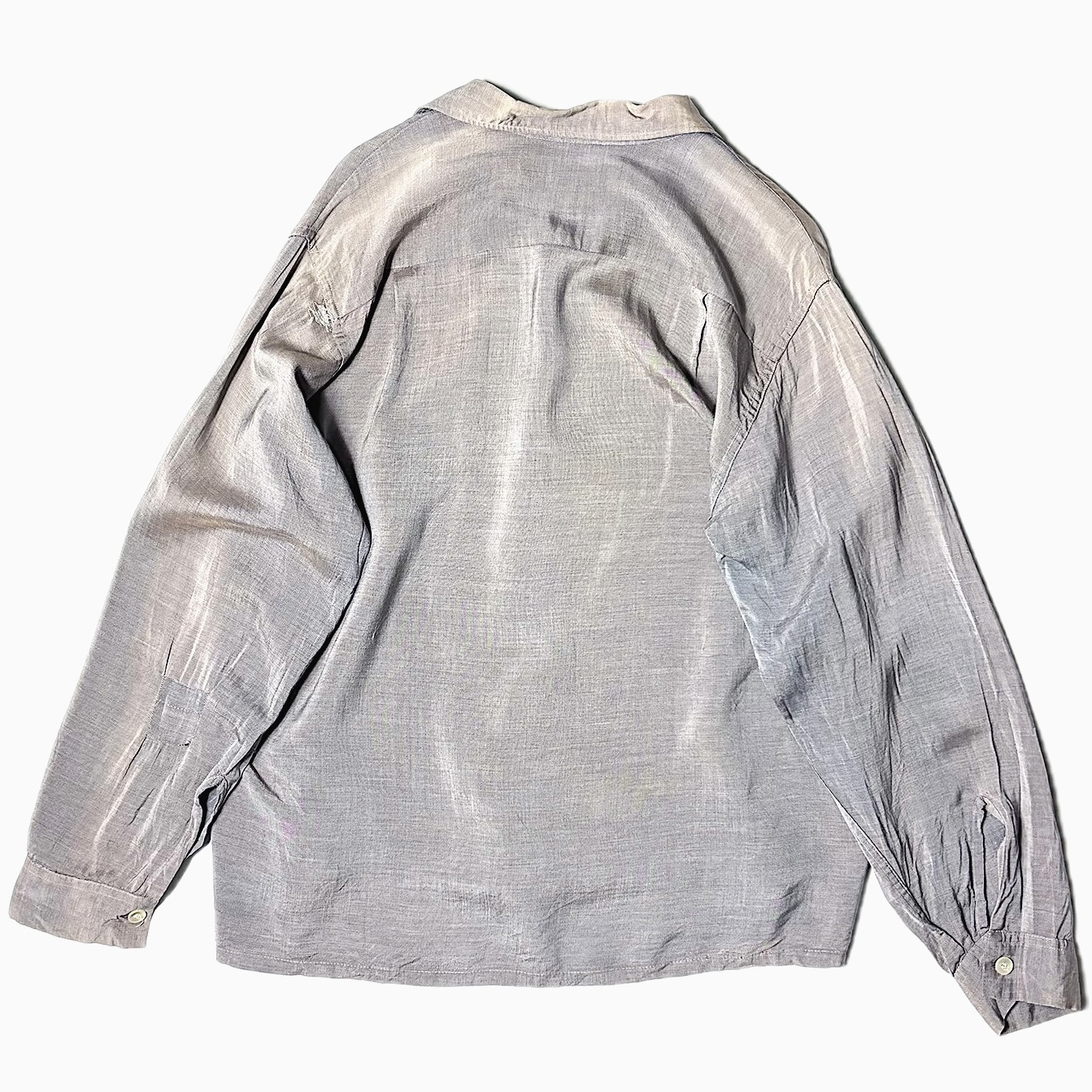 Vintage 60's【TRI-TOWNE Classics】Rayon Open Collar Shirt の画像 2