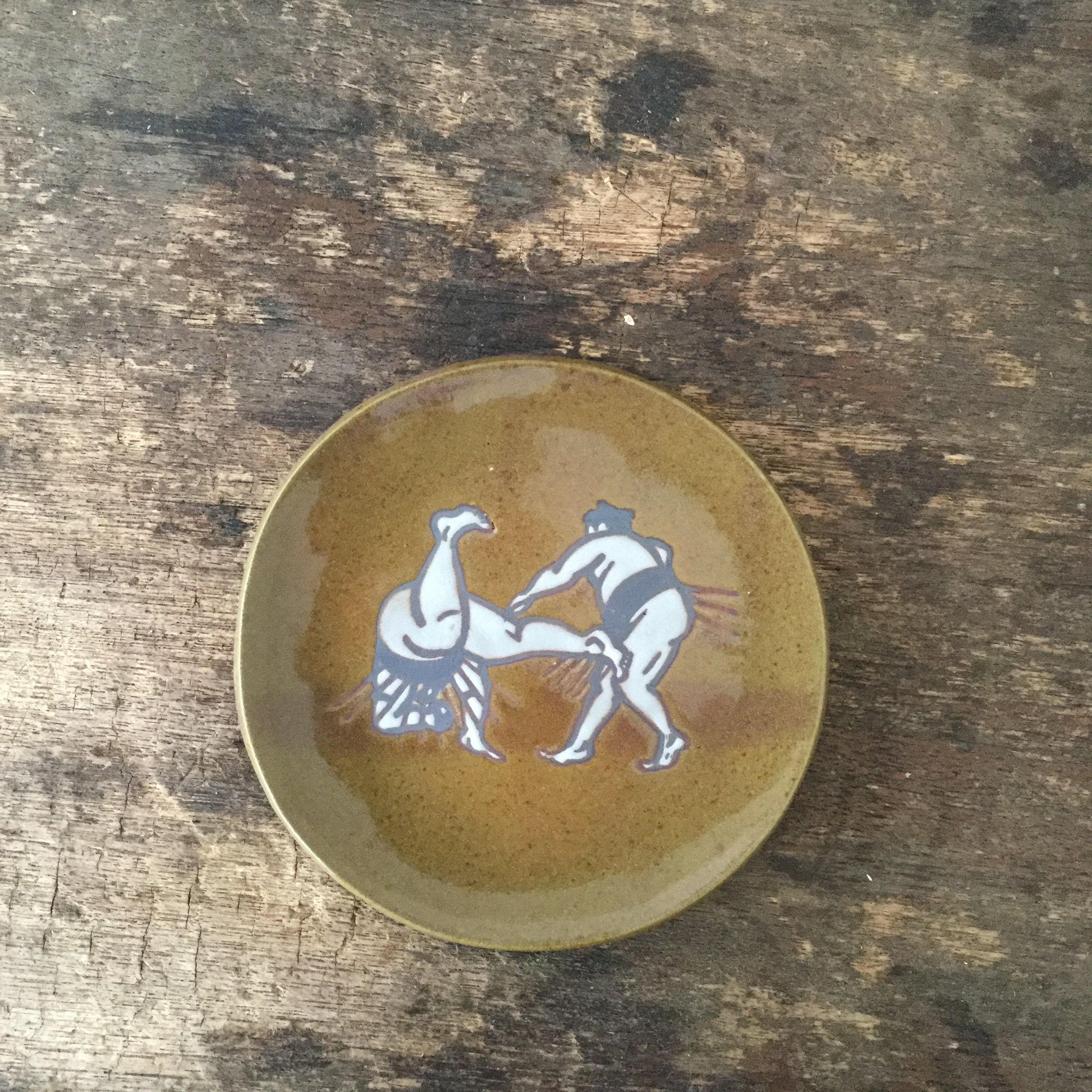 清水直子 / 小皿 相撲 SN-16 - 画像1