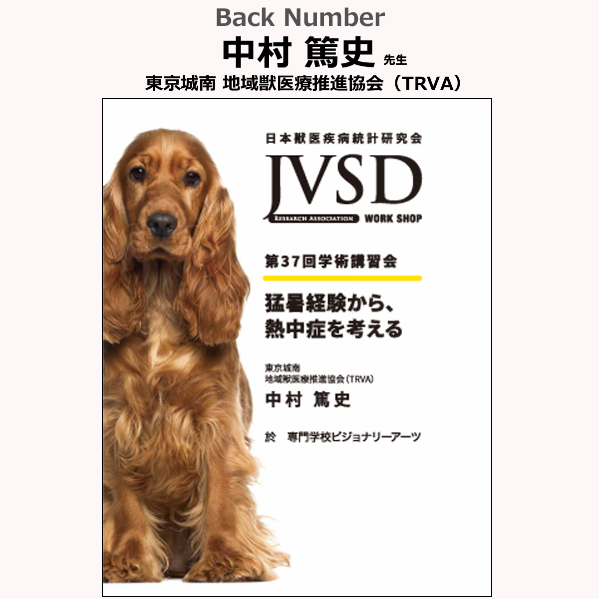 バックナンバー Hand Out 第37回 学術講習会 猛暑経験から 熱中症を考える 中村 篤史 先生 東京城南 地域獣医療推進協会 Trva ハロペshop バックナンバー Hand Out 第37回 学術講習会 猛暑経験から 熱中症を考える 中村 篤史 先生 東京城南 地域獣医療推進協会 Trva ハロペshop