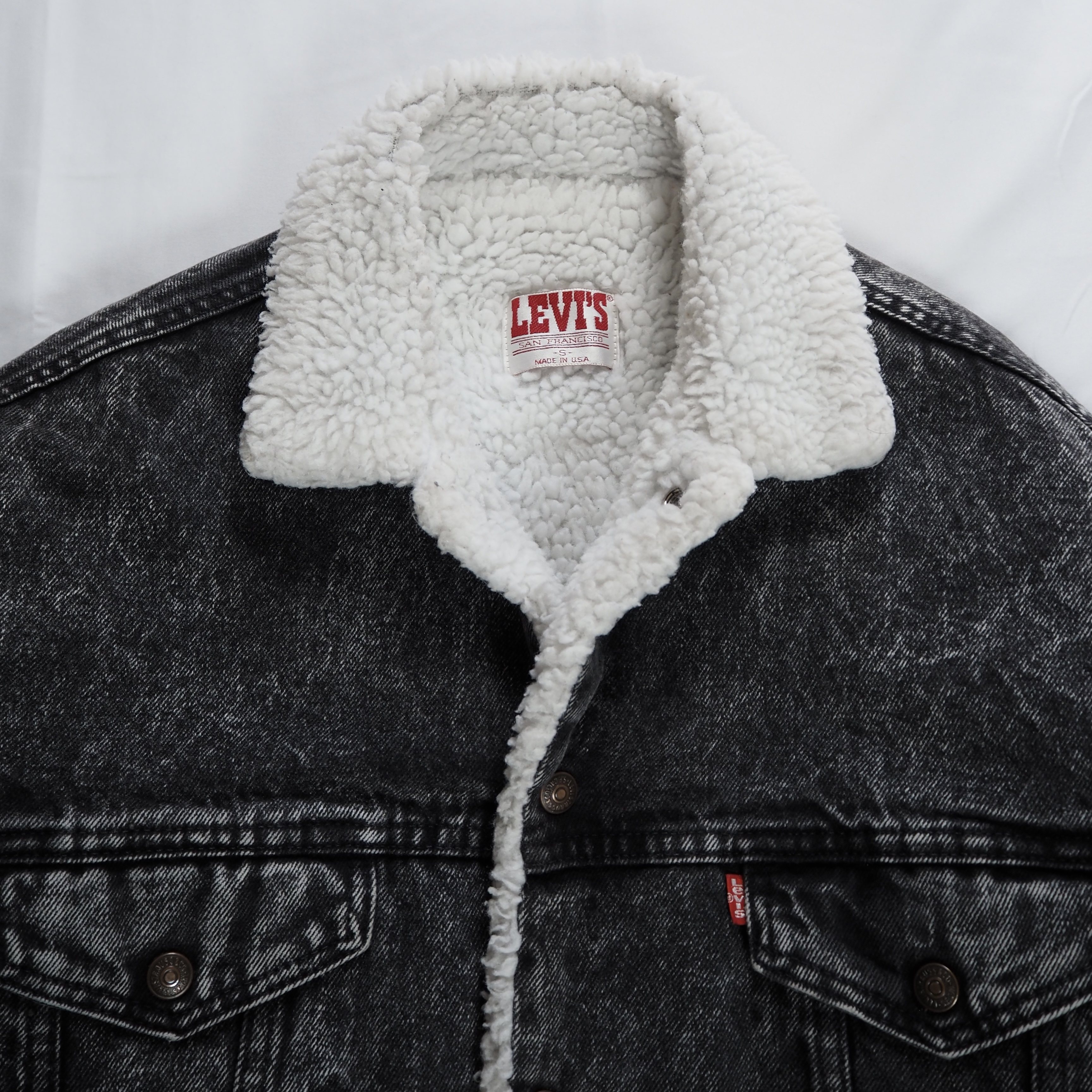 80’s Levi’s ボアジャケット ブラック Sサイズ の画像 3