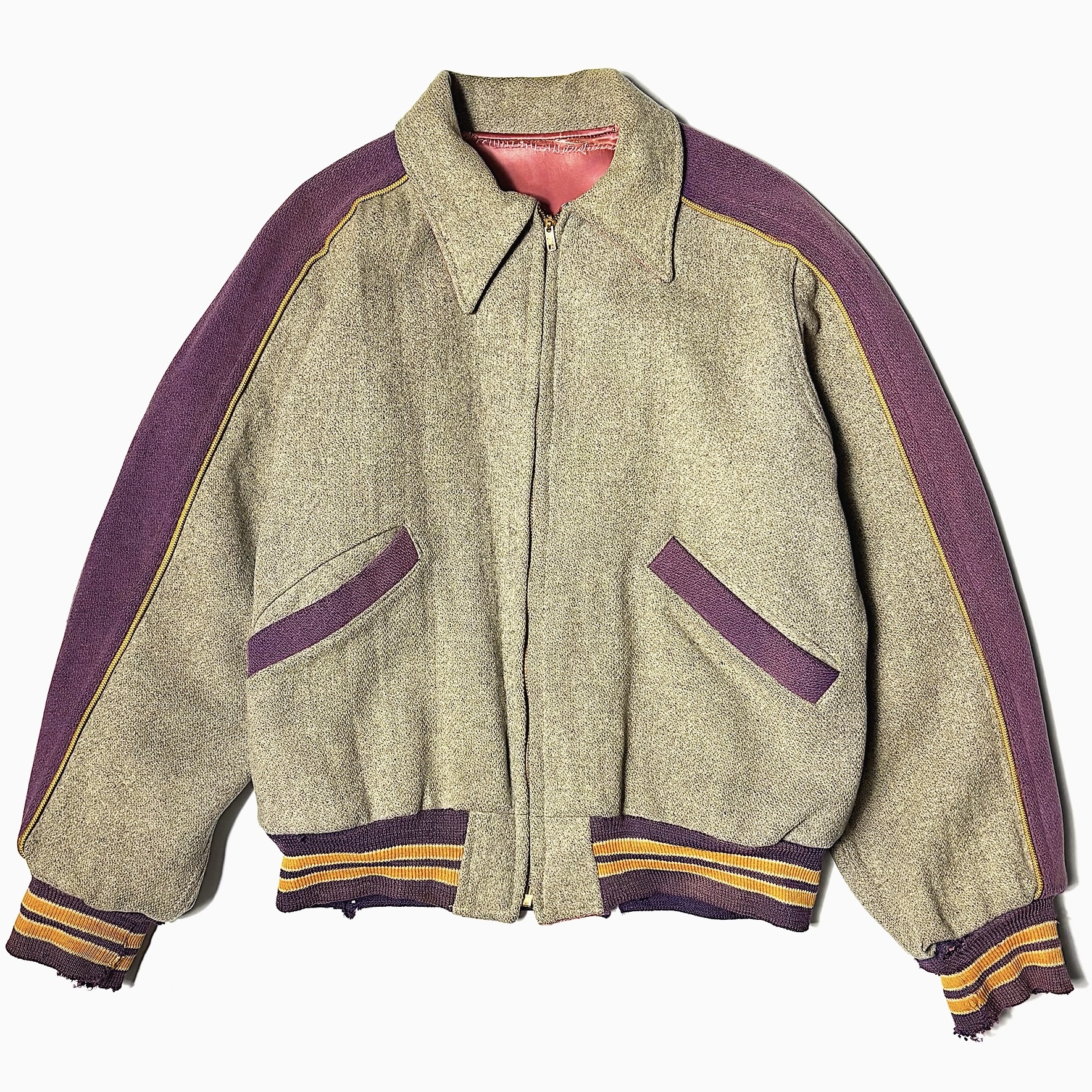 Vintage 50〜60’s【LOGAN Knitting Mills】Reversible Stadium Jacket の画像 3