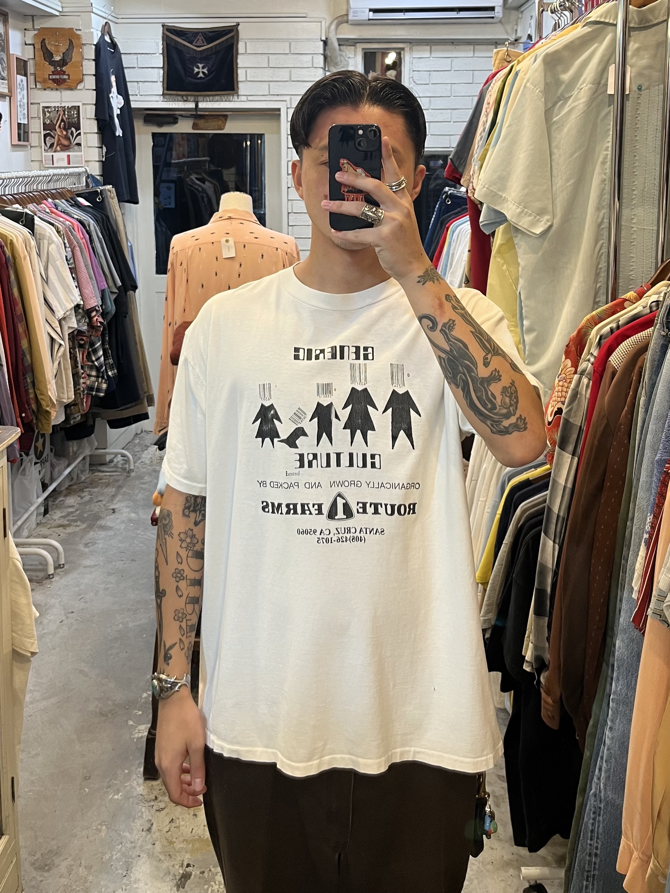 90’s ONEITA バーコードファミリー Tシャツ XL の画像 3