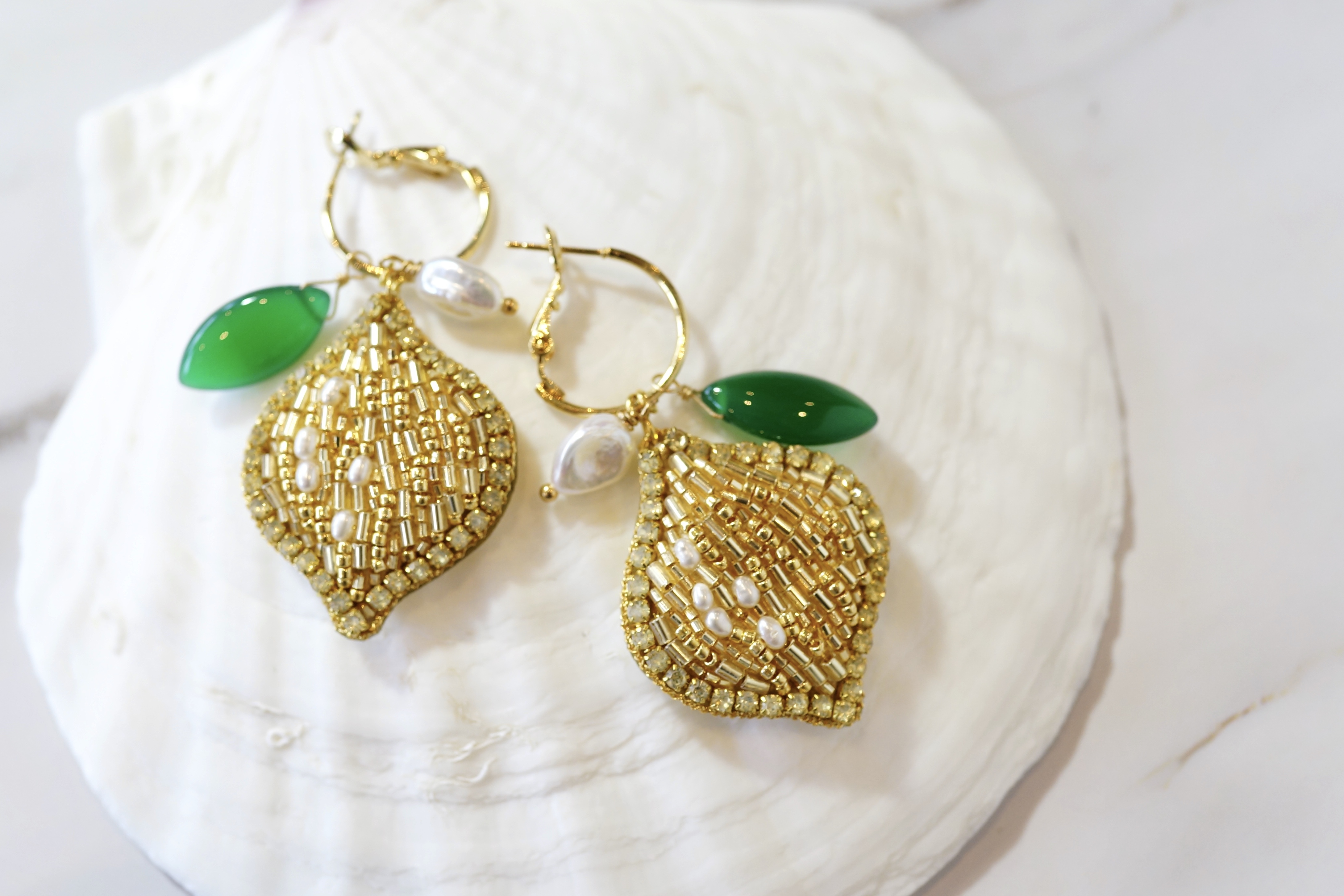 【刺繍ピアス】Lemon!