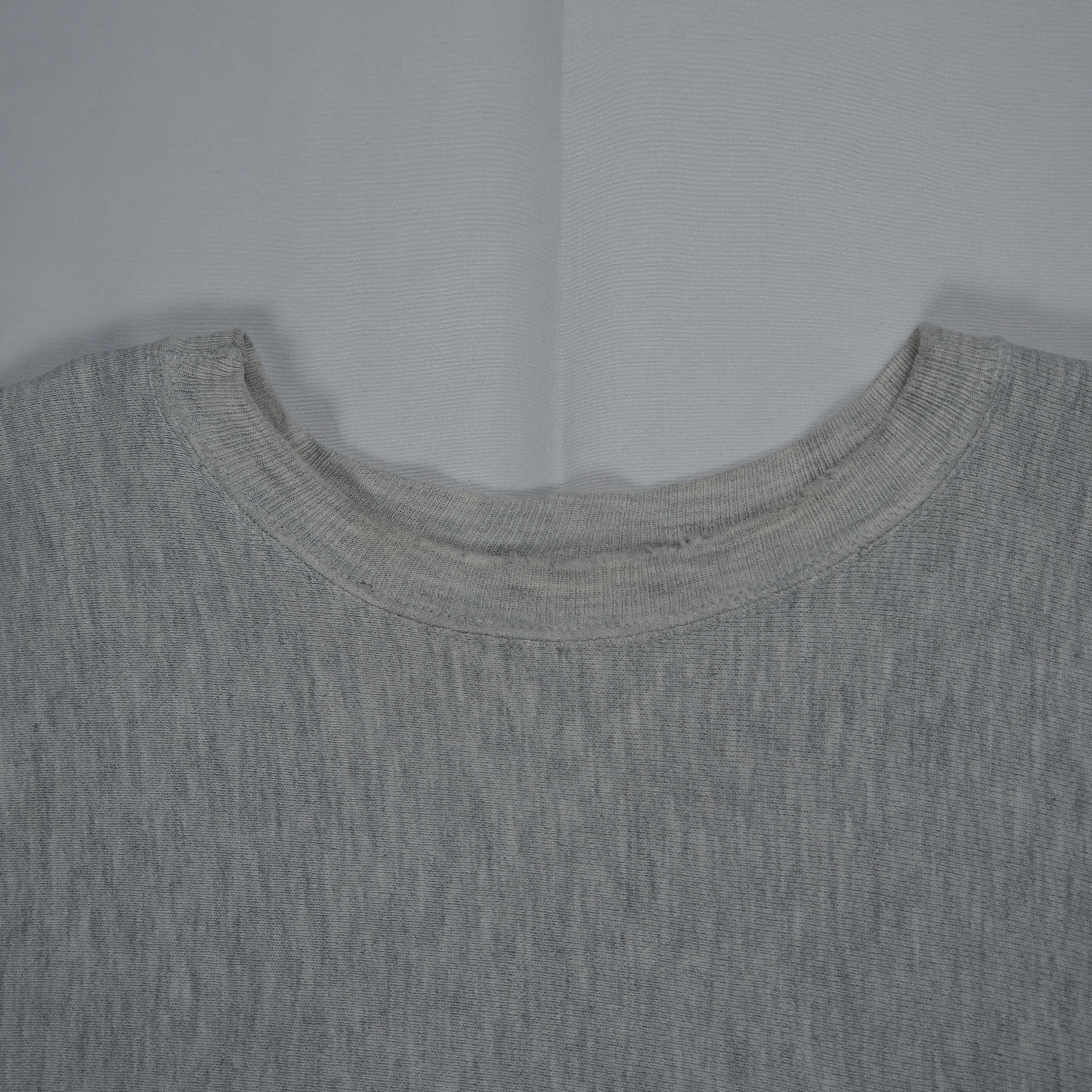 90’s Champion R.W. カラーネック グレー ワンポイント XL の画像 7