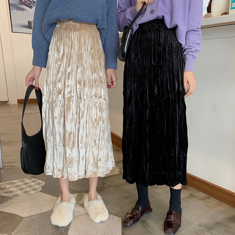 ロングスカート プリーツスカート レディース スカート ボトムス 春 秋 冬 10代 代 30代 40代 プリーツ ベルベット Aライン ミモレ丈 ロング おしゃれ きれいめ スカート コーデ ハイウエスト アプリコット ブラック 黒 無地 ベージュ 黒 光沢 レトロ 通学 学生 ロングスカート プリーツスカート レディース スカート ボトムス 春 秋 冬 10代 代 30代 40代 プリーツ ベルベット Aライン ミモレ丈 ロング おしゃれ きれいめ スカート コーデ ハイウエスト アプリコット ブラック 黒 無地 ベージュ 黒 光沢 レトロ 通学 学生