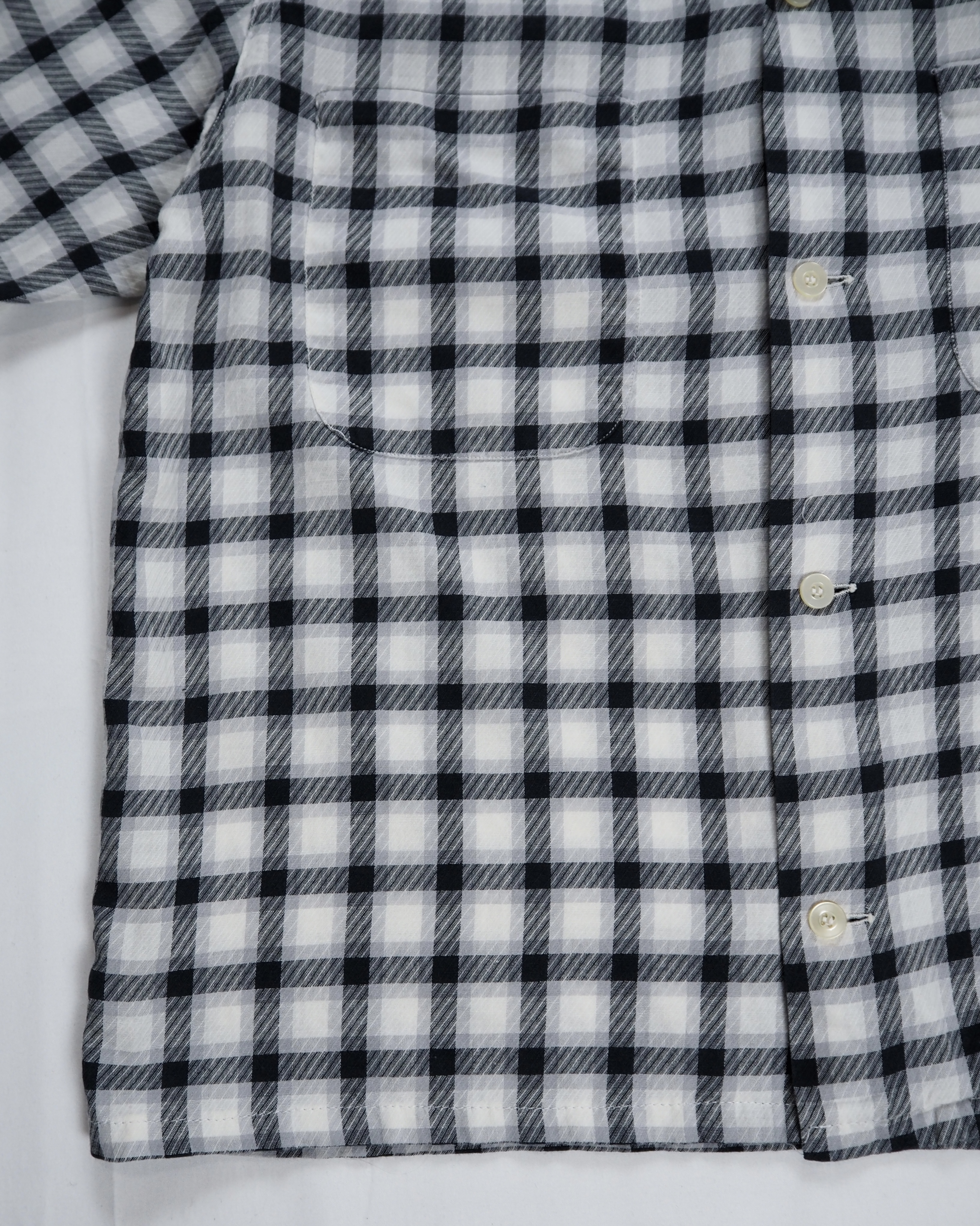 【5/6(水) 20:00入荷】60’s Towncraft コットンシャツ ブラック×ホワイト の画像 5