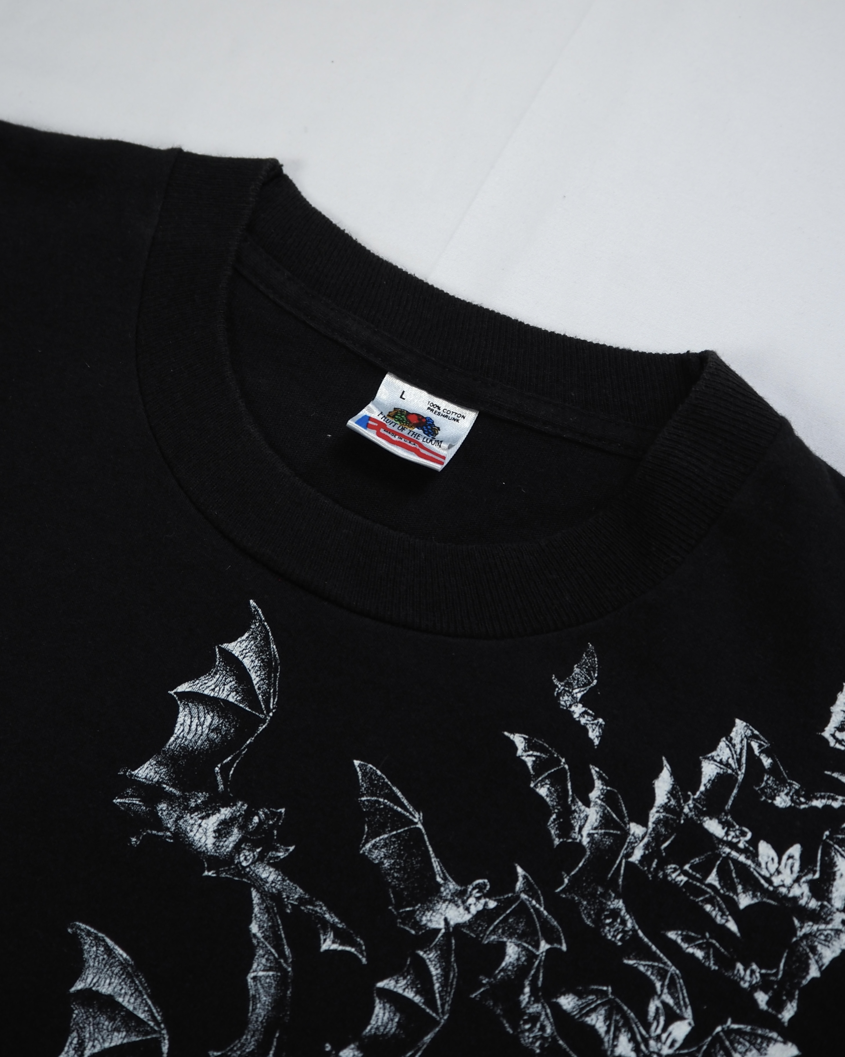80’s フルーツ コウモリTシャツ 両面プリント Lサイズ の画像 7