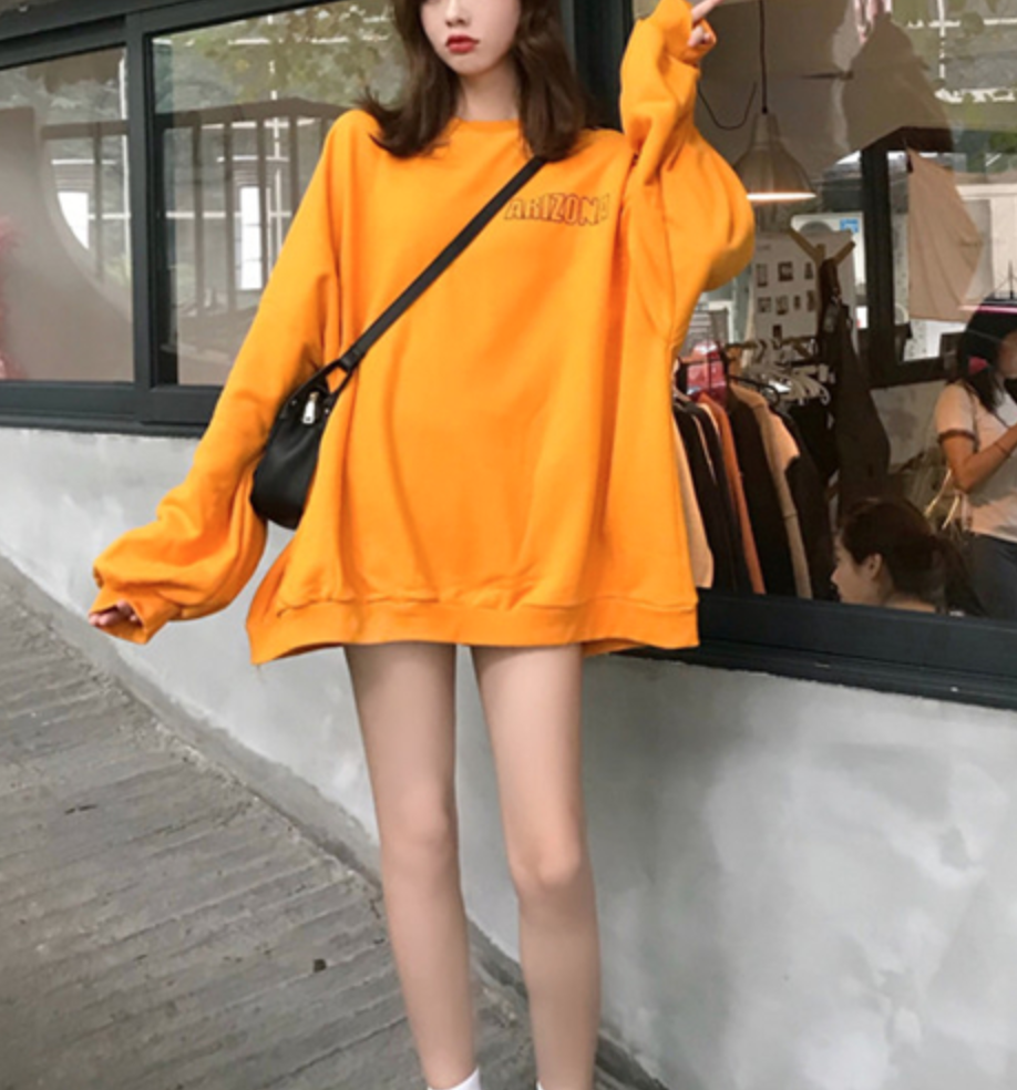 トップス ロンt スポーティー シンプル オルチャンファッション 韓国 原色 ストリート スエット ライン 61 Sweetly