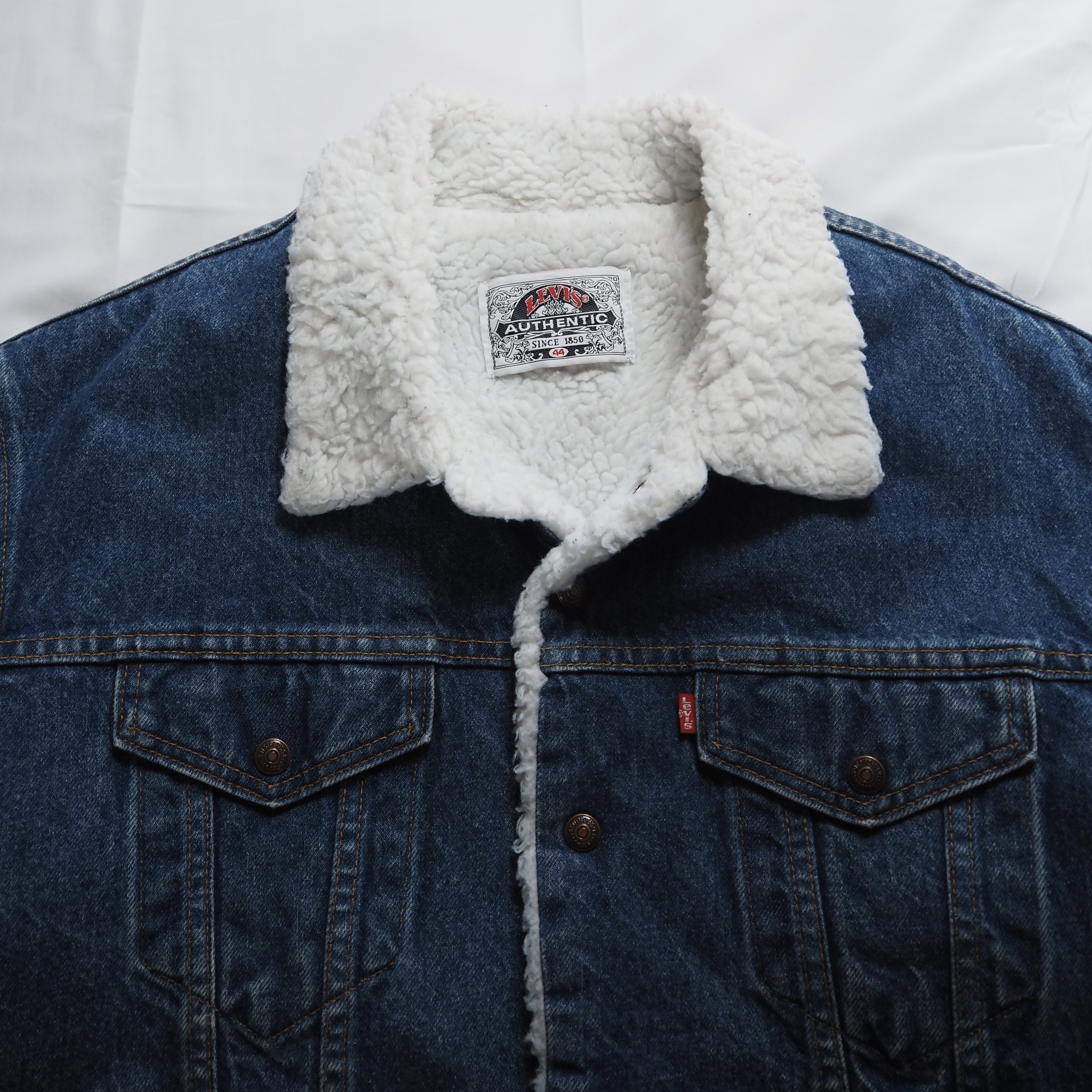 80’s Levi’s デニムボアジャケット サイズ44 の画像 12