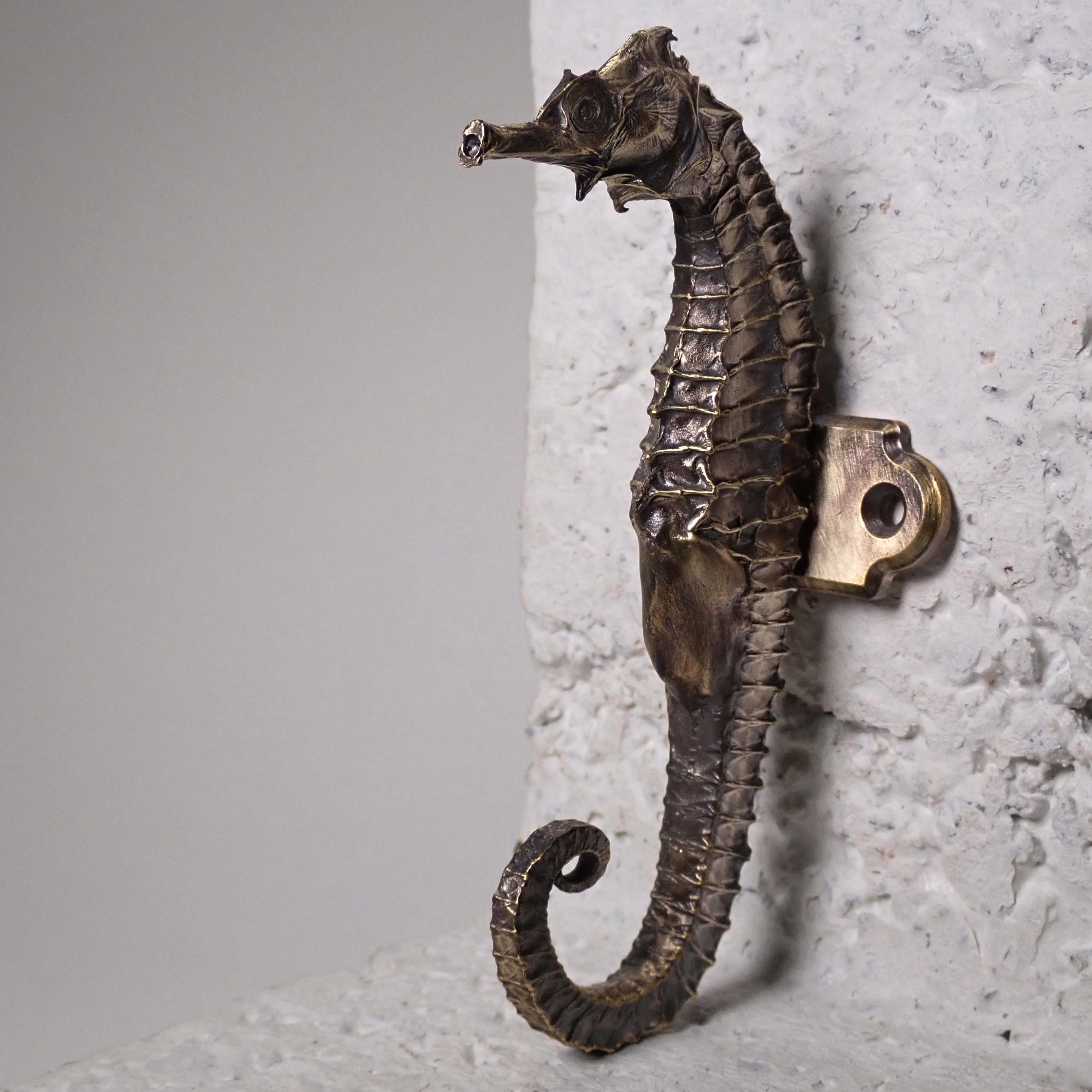 タツノオトシゴフック 真鍮製 Seahorse Wall Hook Brass Garage タツノオトシゴフック 真鍮製 Seahorse Wall Hook Brass Garage