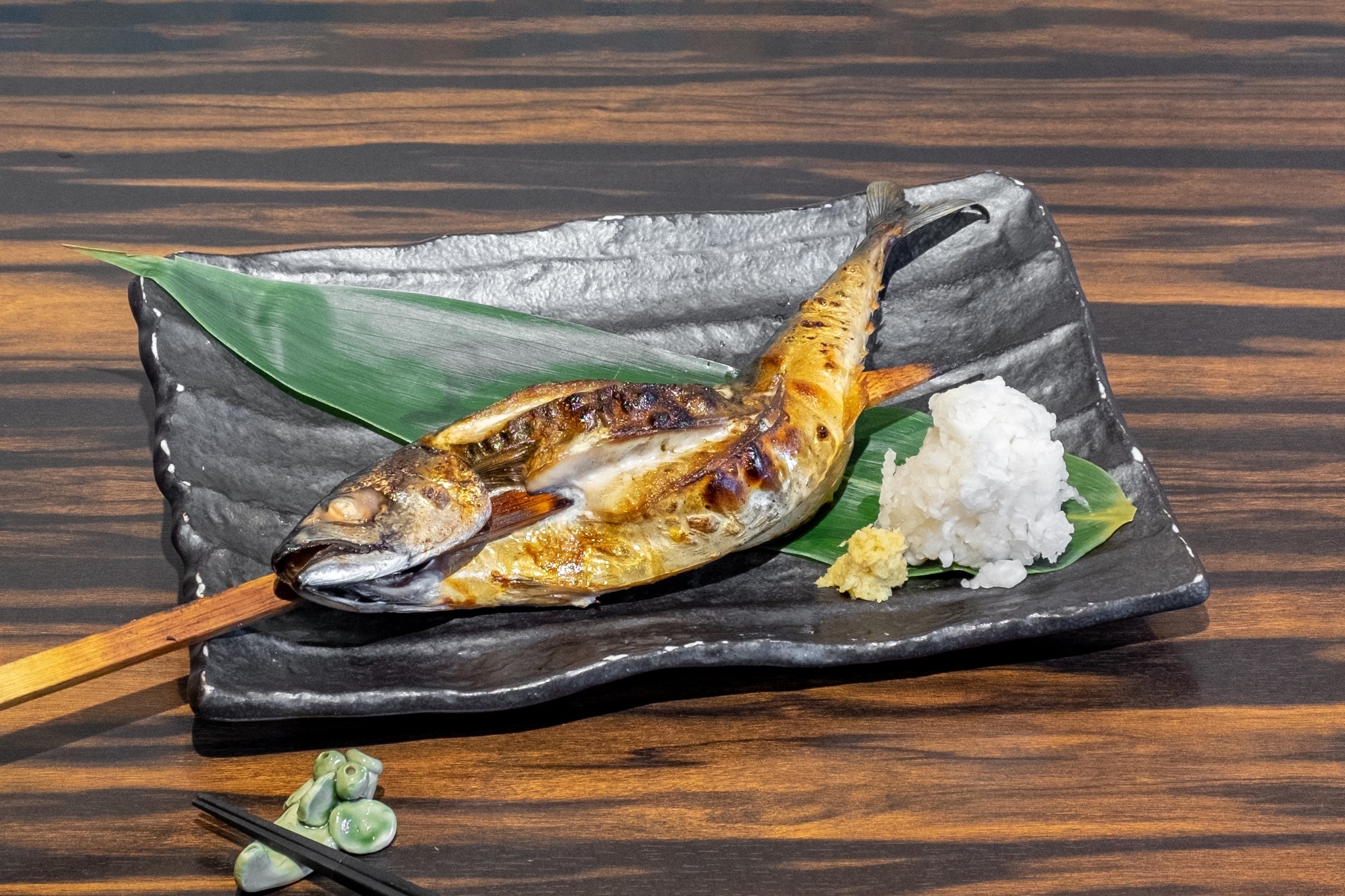 霜降り鯖一本焼き 鯖玉