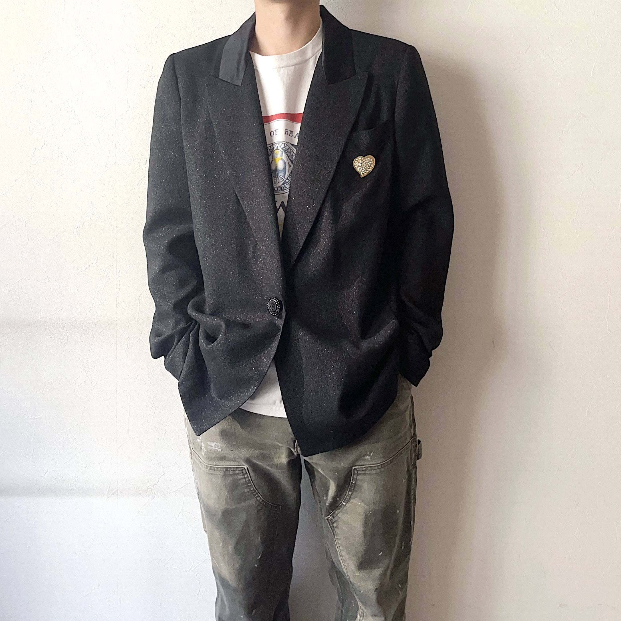 Vintage 80's【CRISCIONE】Glitter Tailored Jacket の画像 3