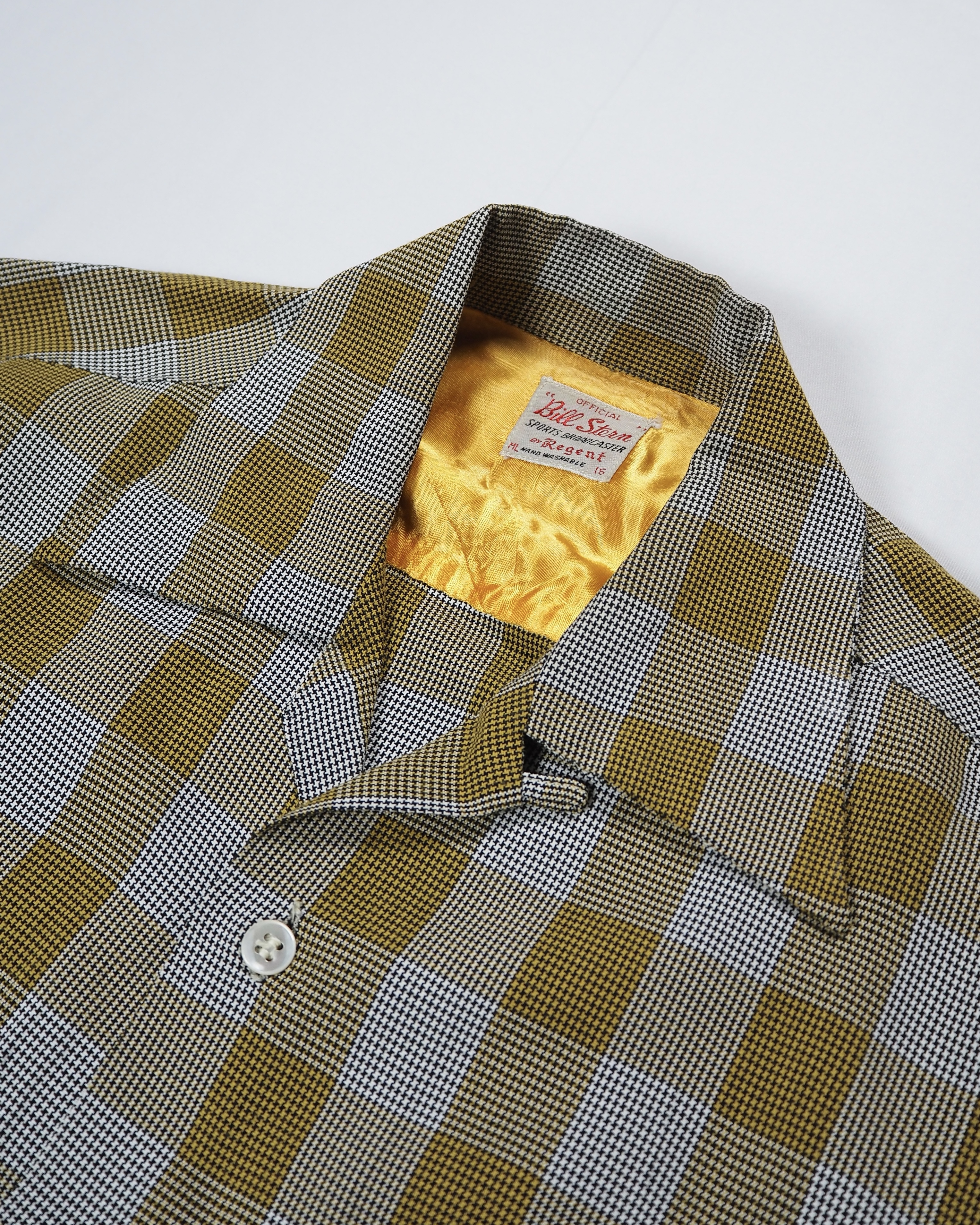 50’s Bill Stern レーヨンシャツ イエロー×ブラック の画像 5