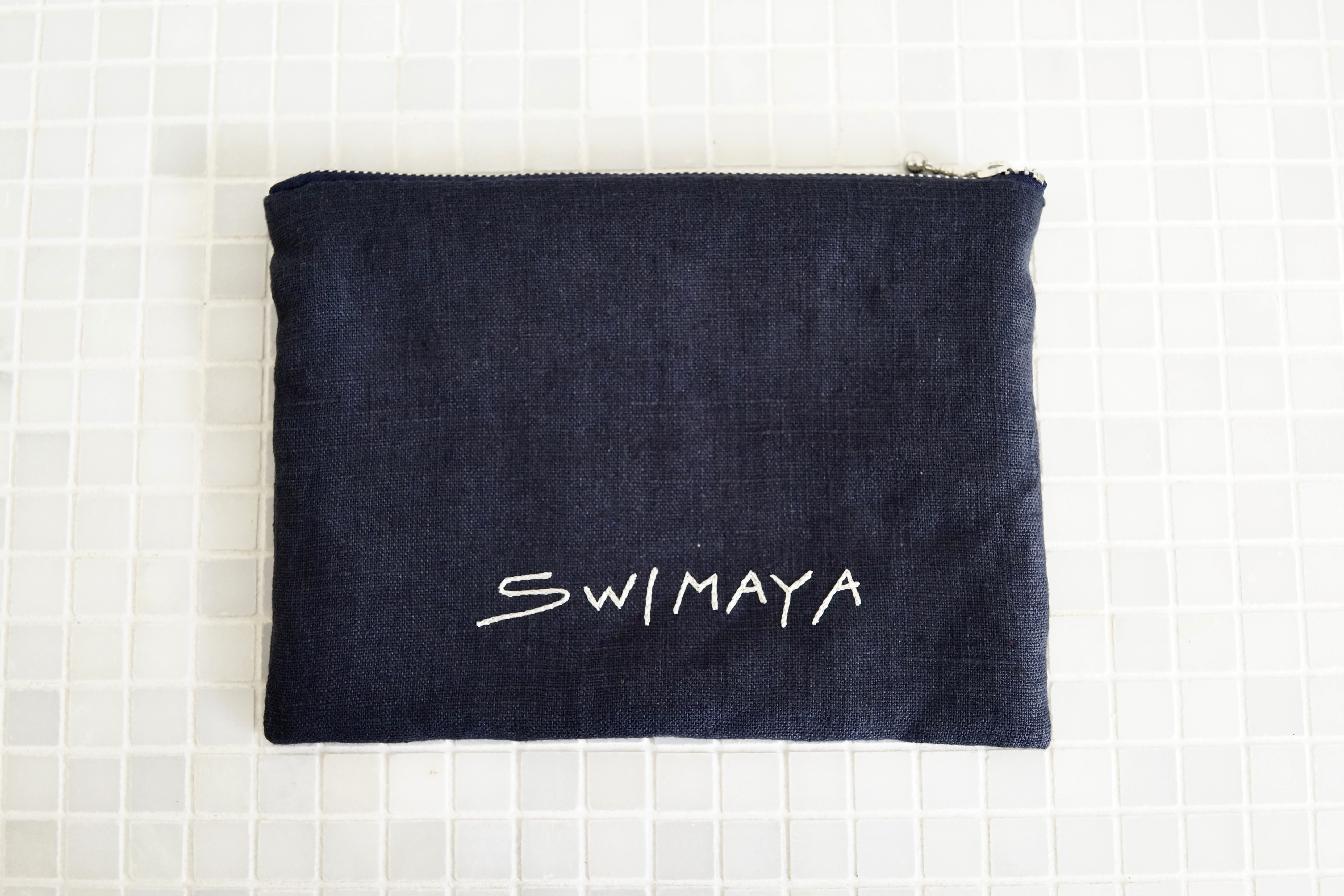 【SWIMAYA POUCH】 "Sea plant-white"