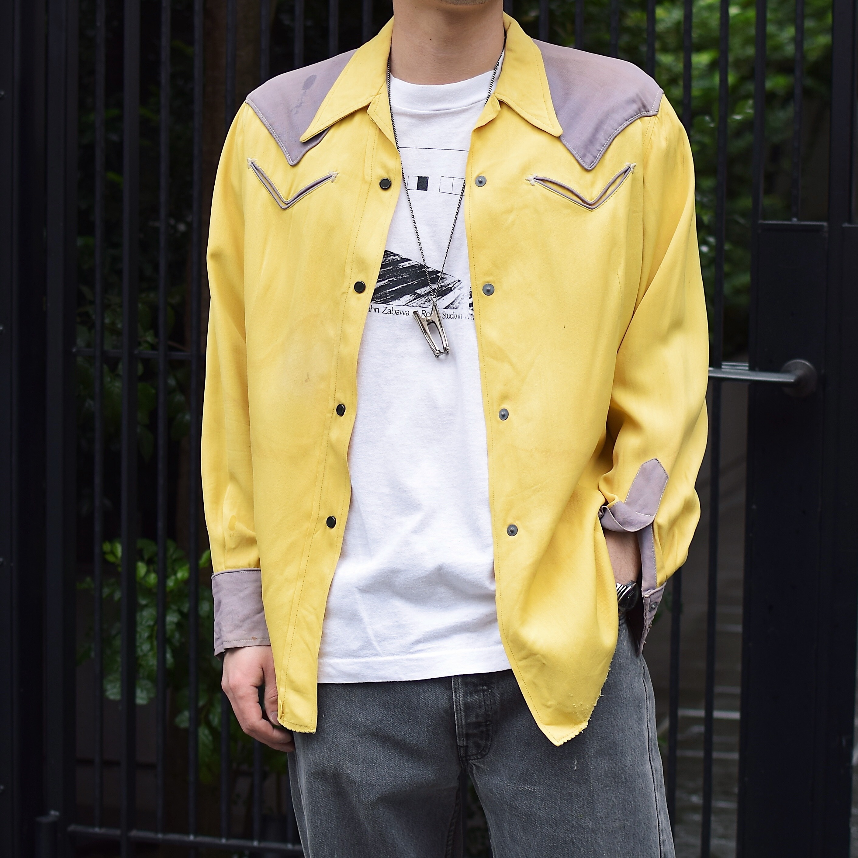 Vintage 50's Rayon Western Shirt の画像 3