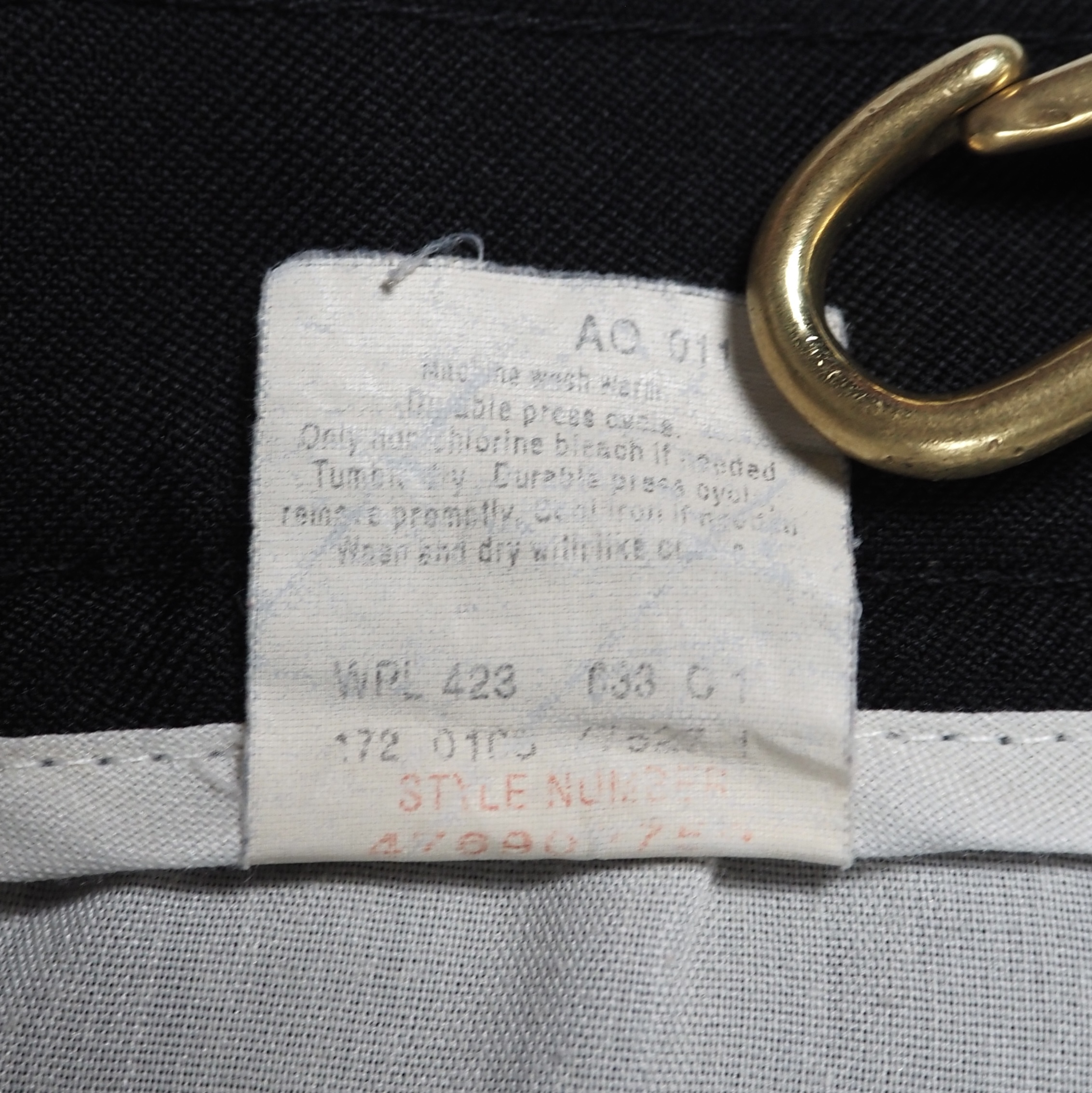 90’s Levi’s アクションスラックス ブラック 37×30 の画像 10