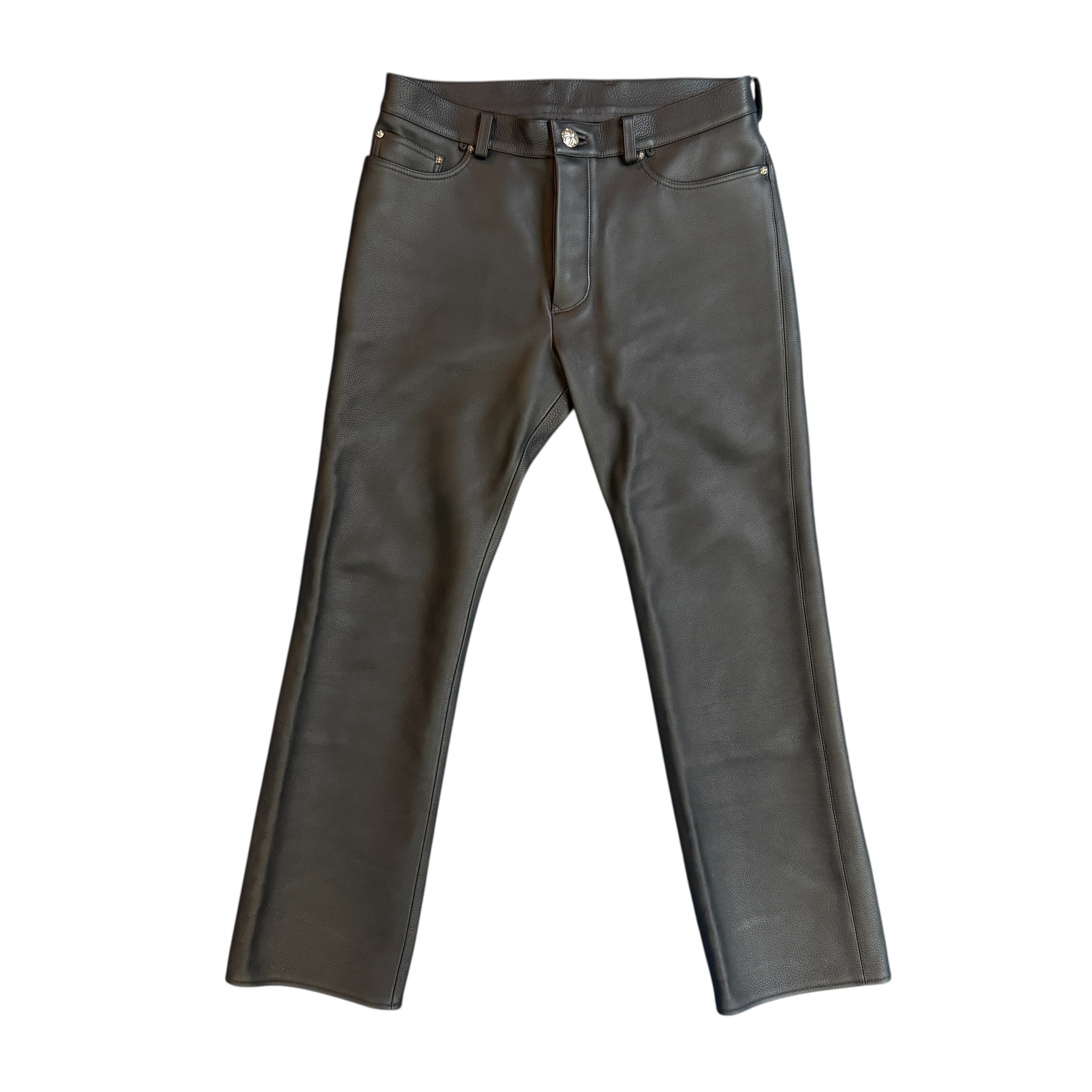 【CHROME HEARTS】クロムハーツ ブラックレザーパンツ