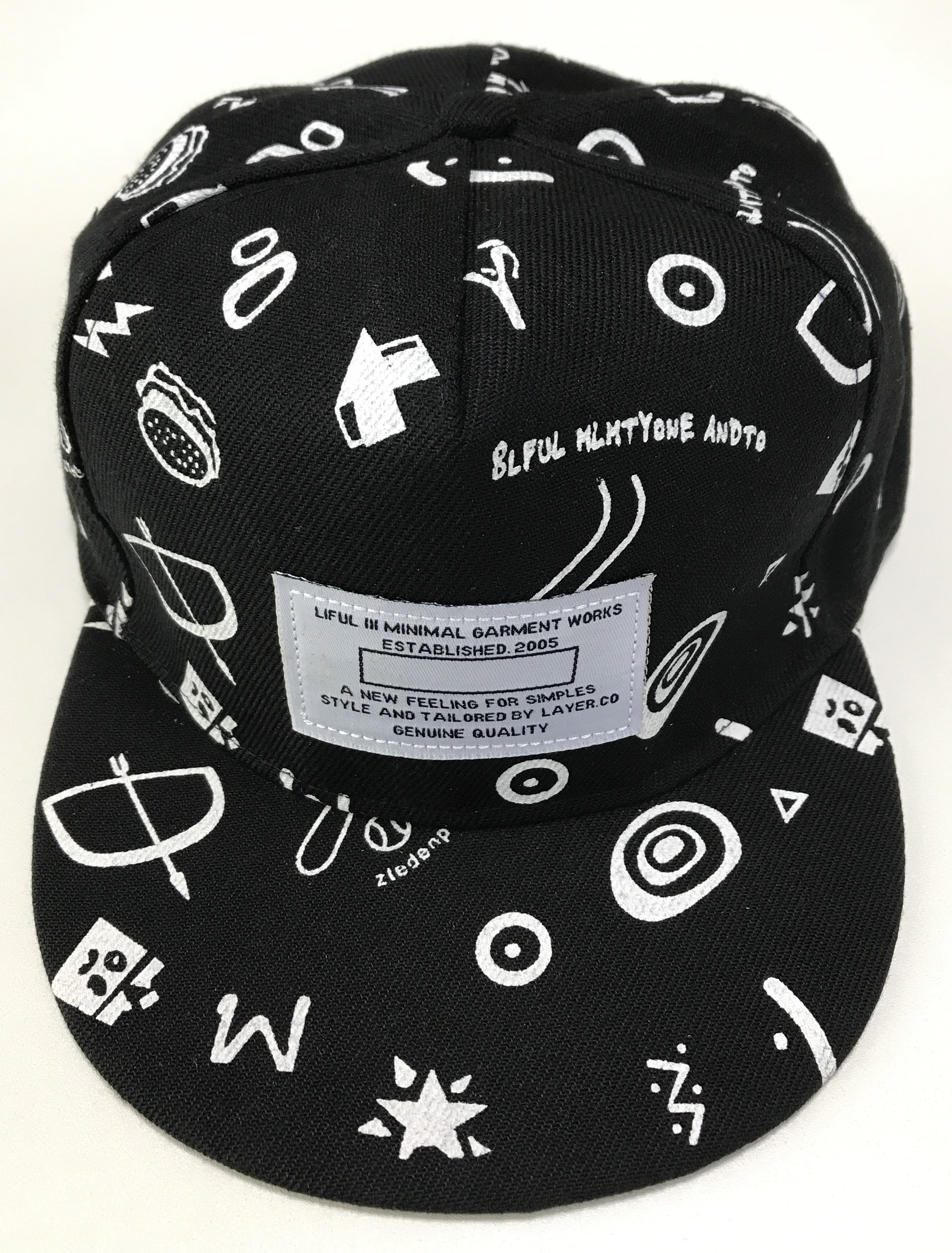 キャップ 帽子 ベースボールキャップ ハット レディース メンズ 手書き風 ポップイラスト ブラック レディースの海外トレンドファッション通販サイト Kahana