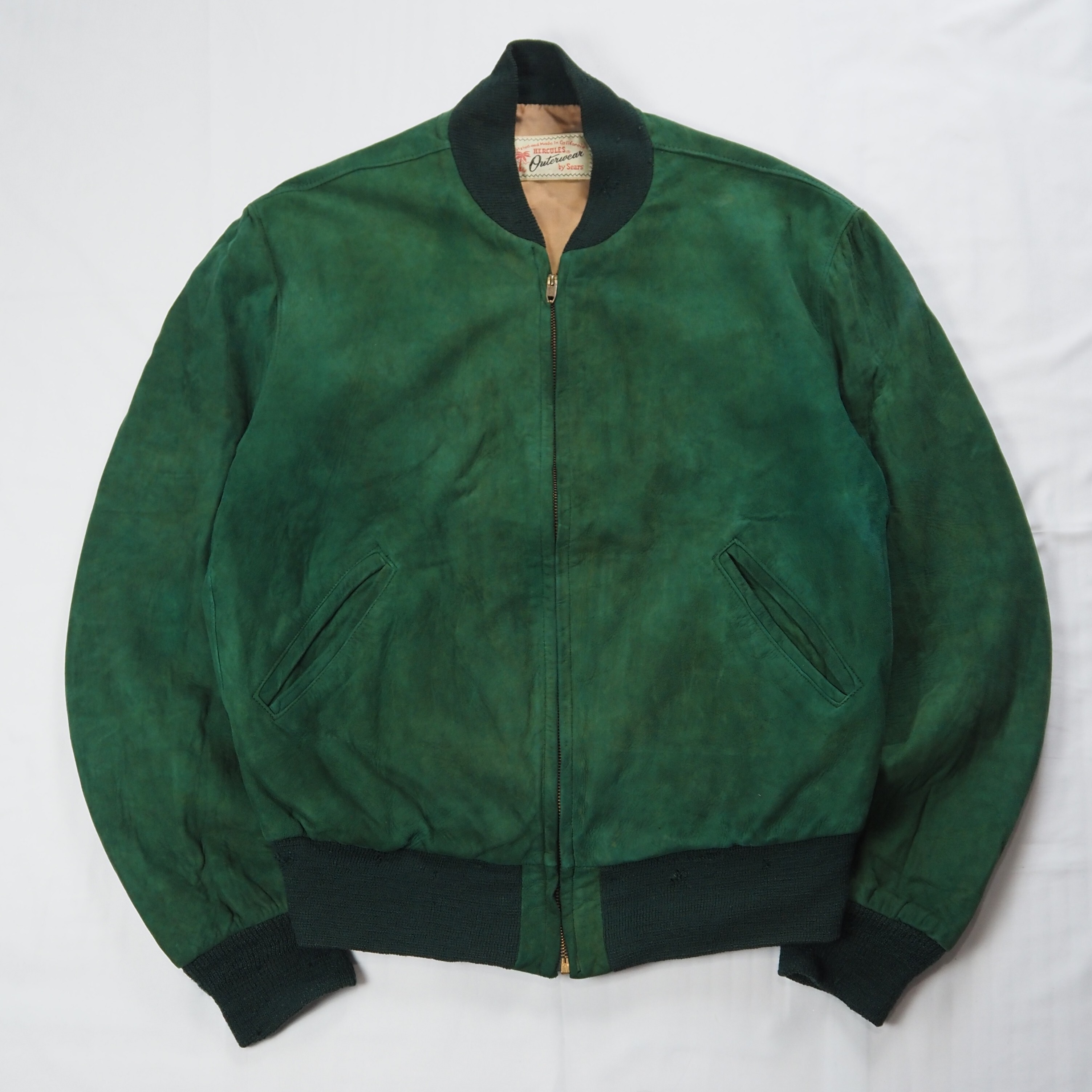 【9/23 20:00入荷】50's Sears スエードジャケット グリーン