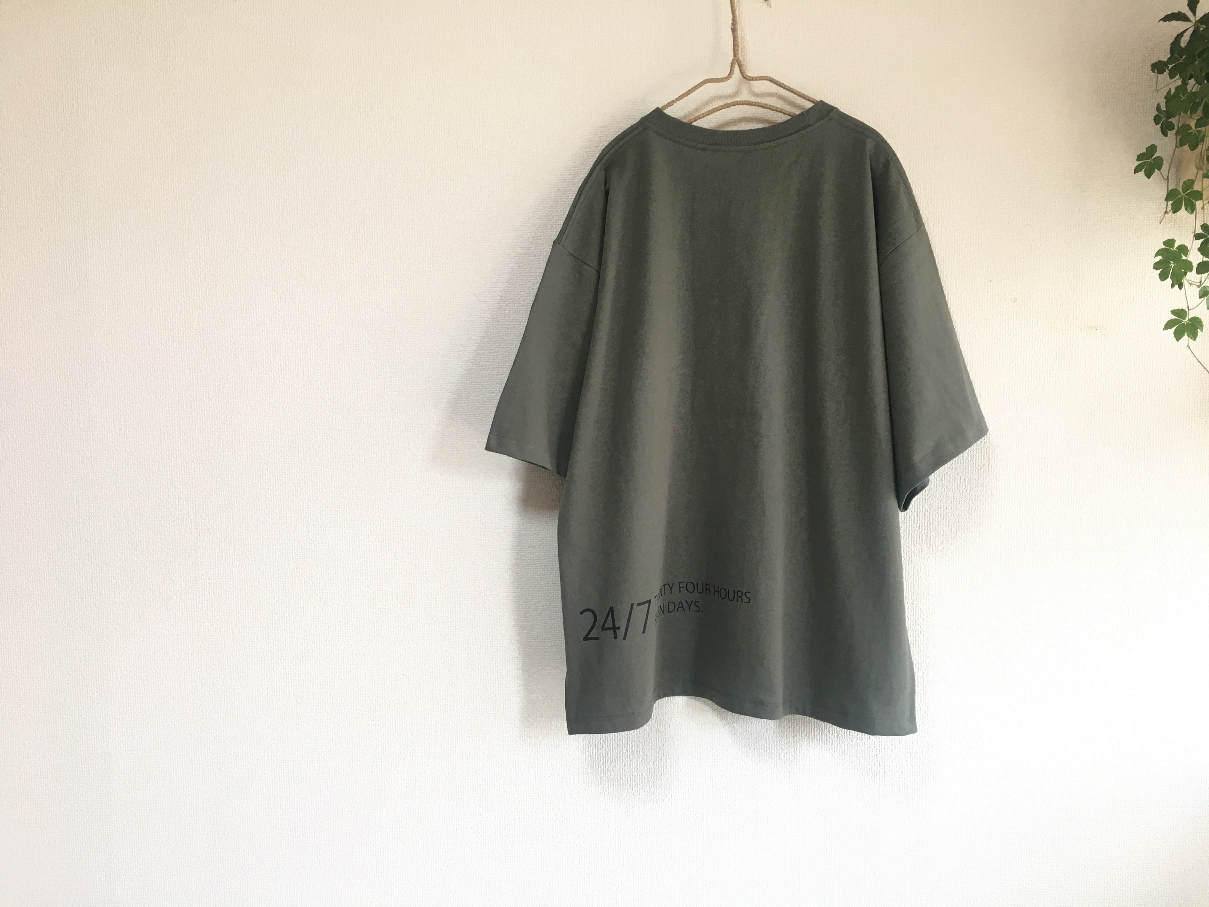 New ダボふわ ビッグシルエットtシャツ アーミーグリーン メンズm Xl ユニセックス Tシャツ パーカーブランド 24 7graphics