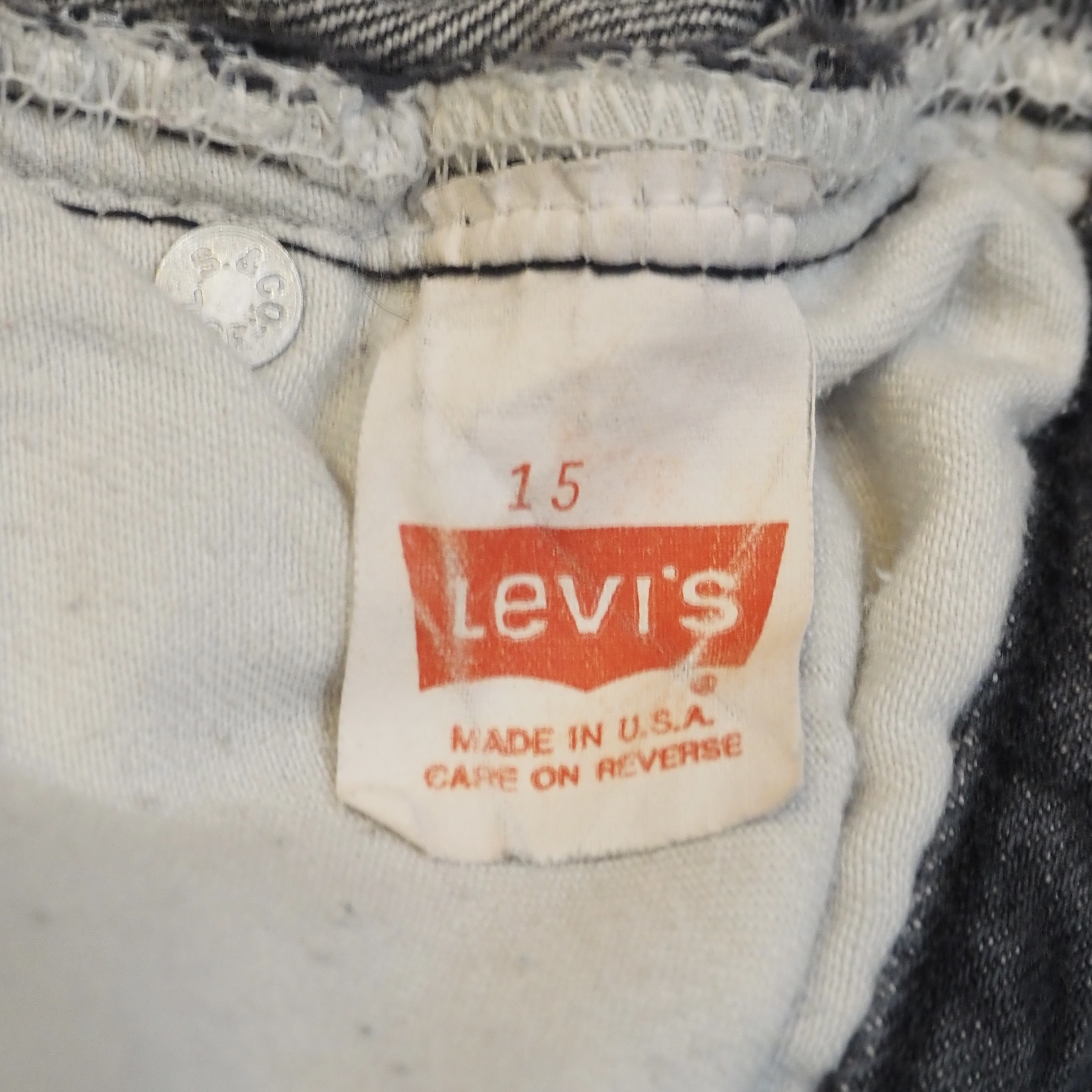 80’s Levi’s 501-6158 Black Denim 先染め 31×30 の画像 8
