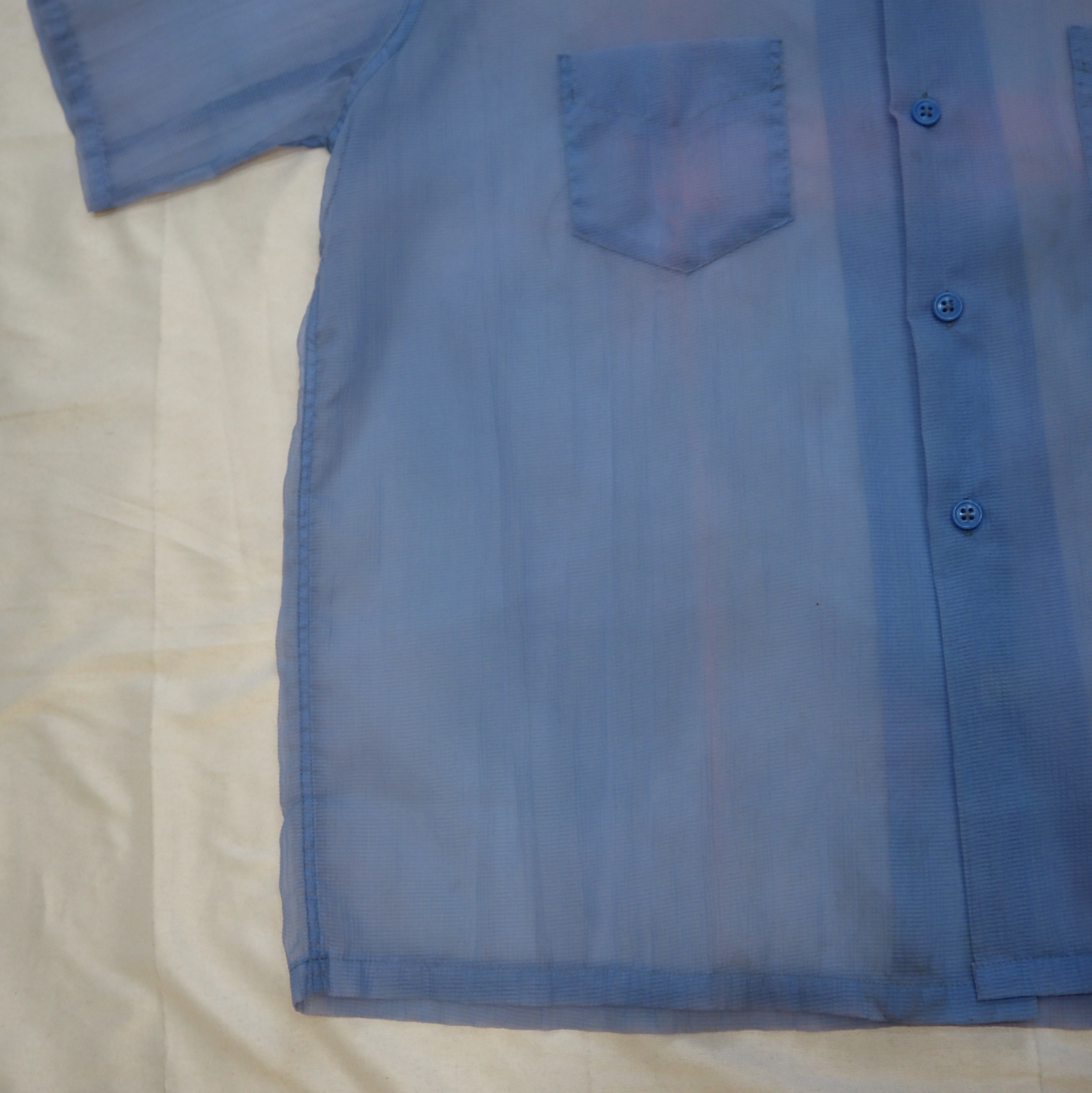 50’s Nylon Shirt シースルー Size XL!!! の画像 5