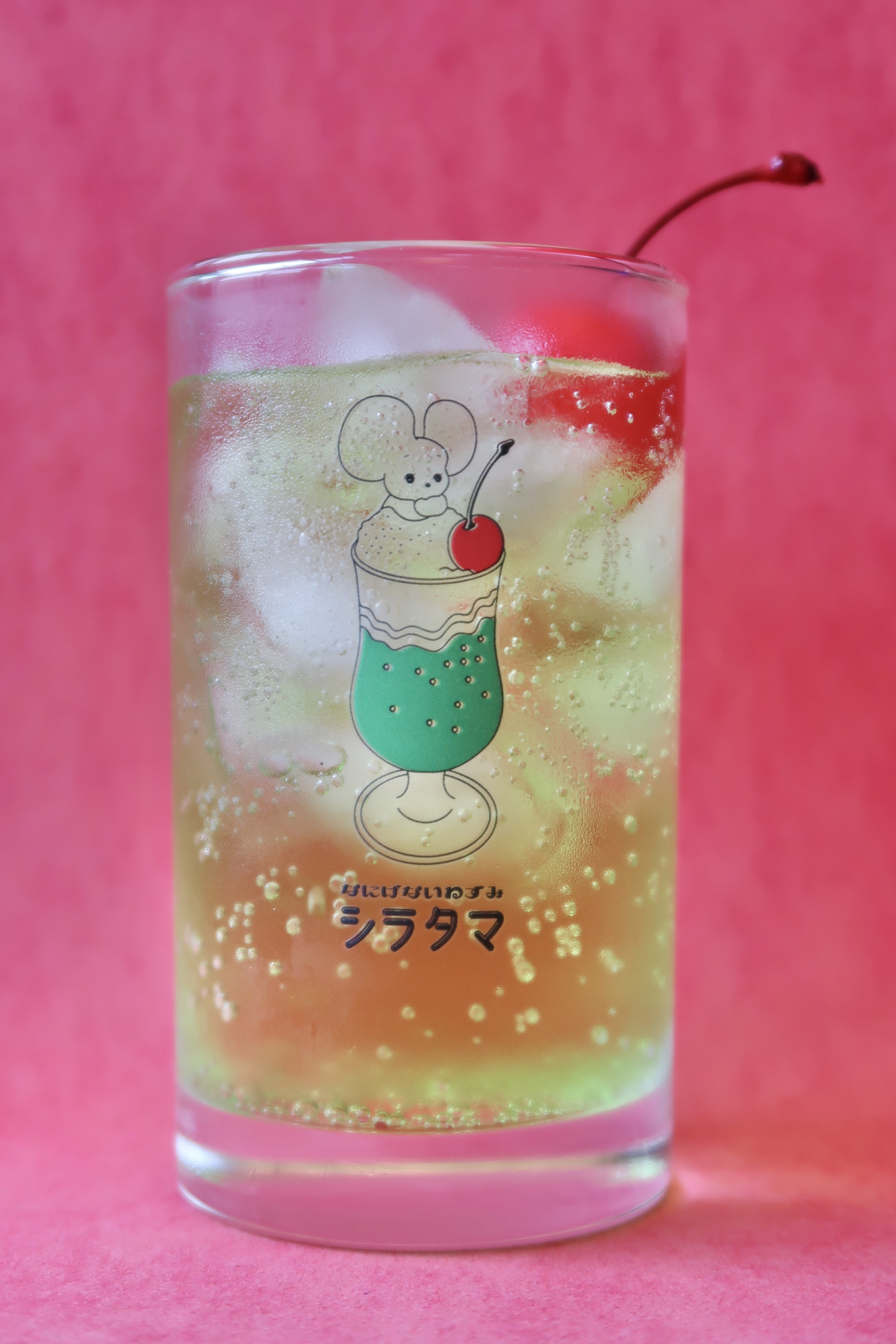 何気ないねずみ シラタマ ストレートグラス メロンソーダ Yuri Ichimura レトロでポップな雑貨 アパレル