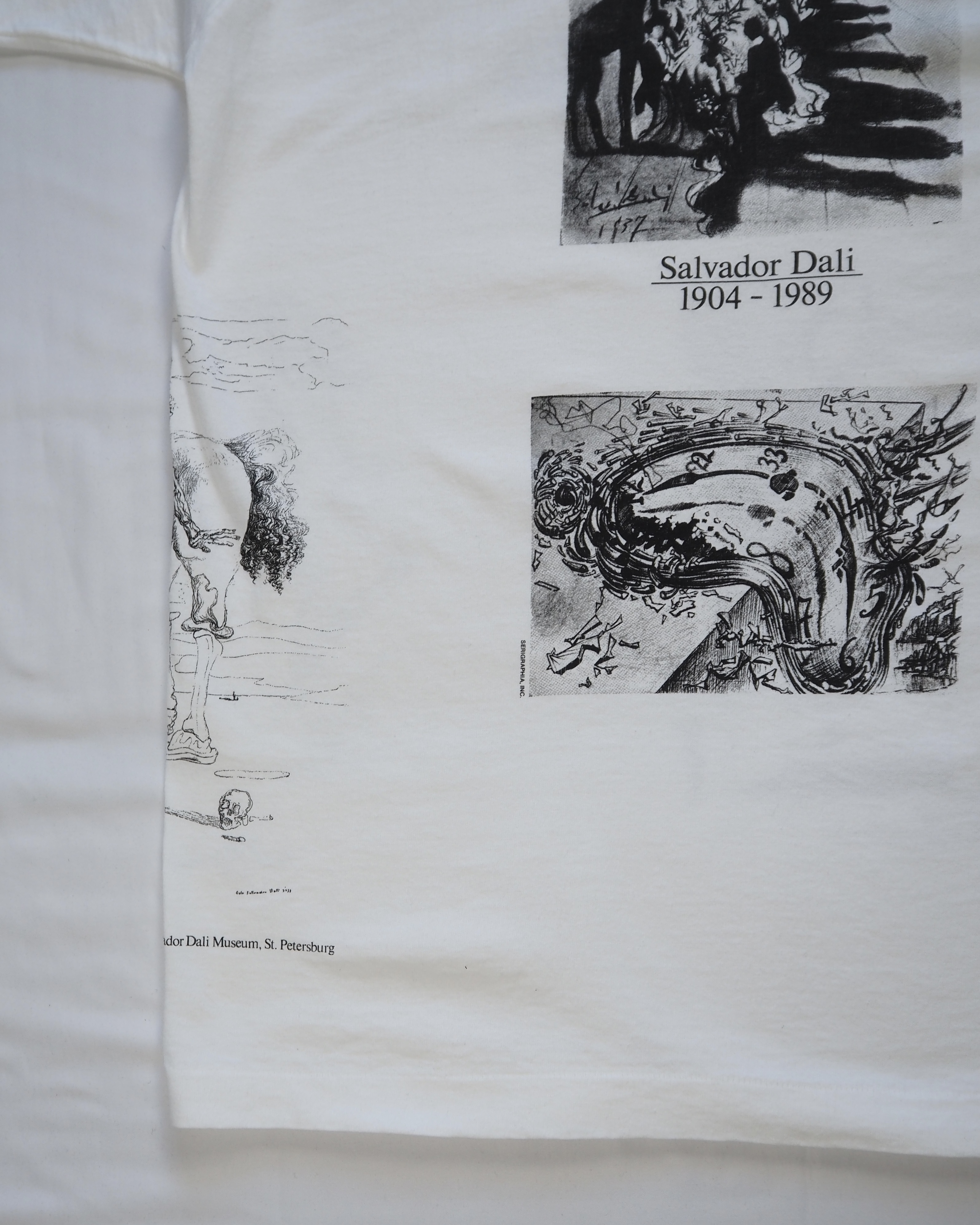90's Fruits of the loom アートTシャツ ダリ 総柄プリント XL の画像 5