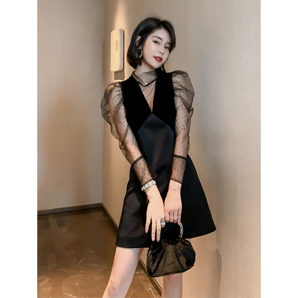 パーティードレス 結婚式 お呼ばれドレス 結婚式のお呼ばれ 代 30代 40代 フォーマルドレス 袖あり 結婚式 ワンピース 黒 パーティードレス 膝丈 お呼ばれ ワンピース 二次会 結婚式 フォーマル フォーマルワンピース 食事会 謝恩会 披露宴 Viento