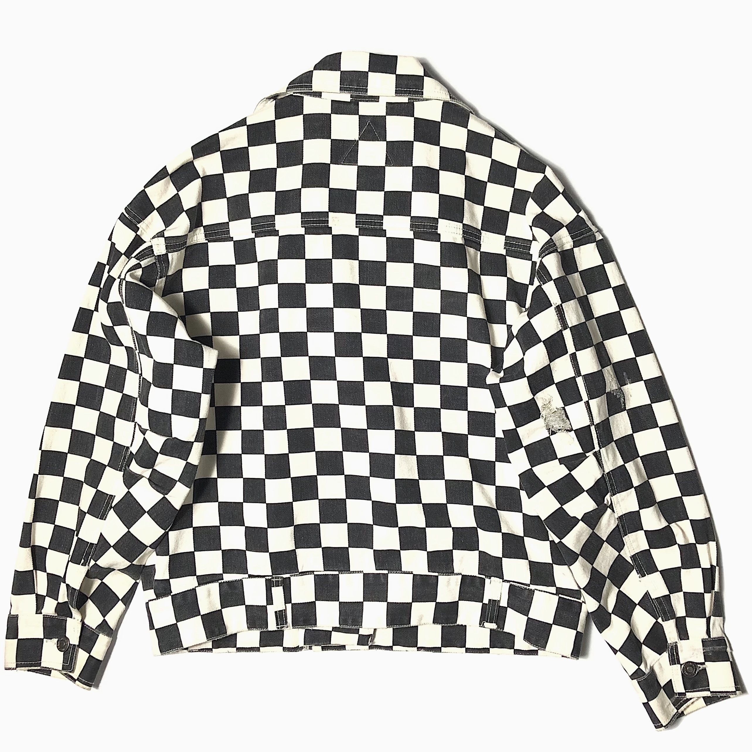 Y2K【SIGNATURE8】Flag Check Cotton Riders Jacket の画像 2